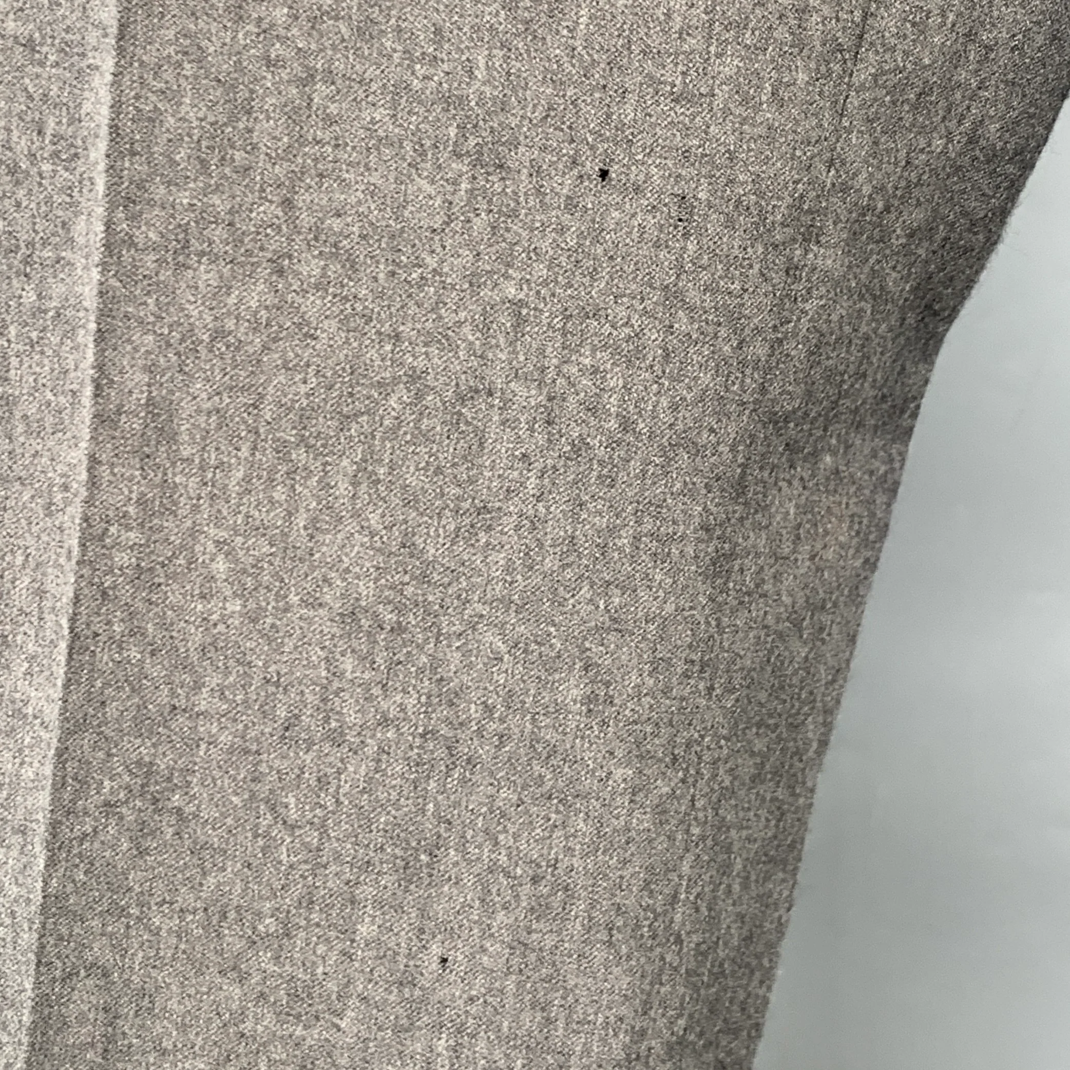 MAISON MARTIN MARGIELA Size 32 Grey Heather Wool Flat Front Dress Pants - Image 5
