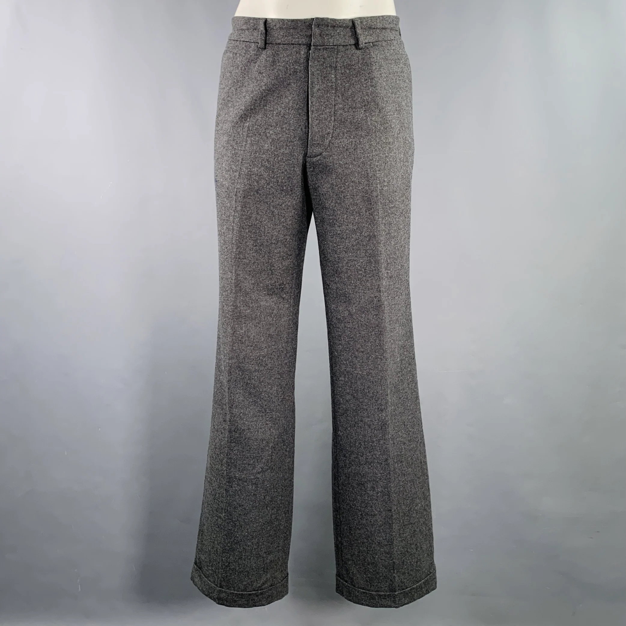 MAISON MARTIN MARGIELA Size 34 Grey Heather Wool Cashmere Dress Pants