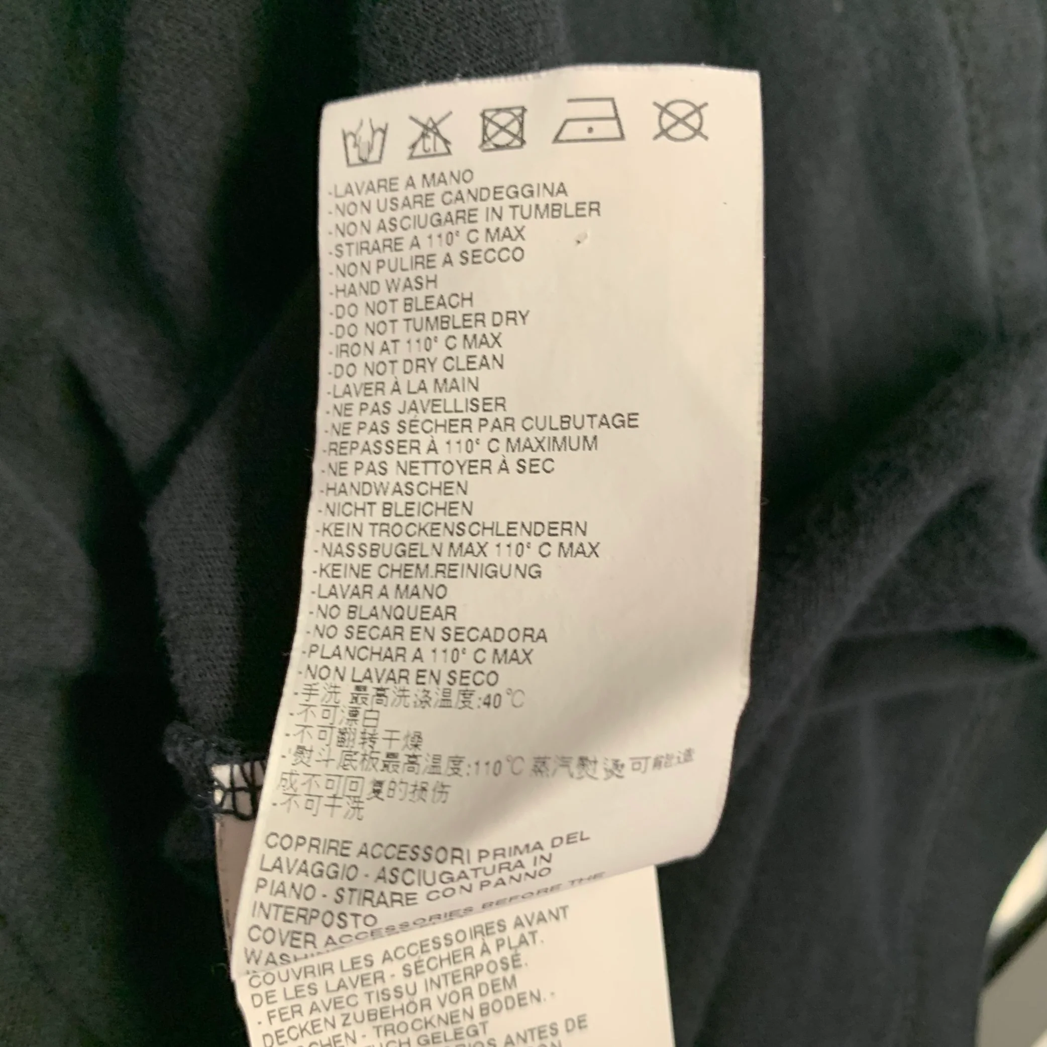 MAISON MARTIN MARGIELA Size 44 Black Cotton Crew Neck T-shirt - Image 7