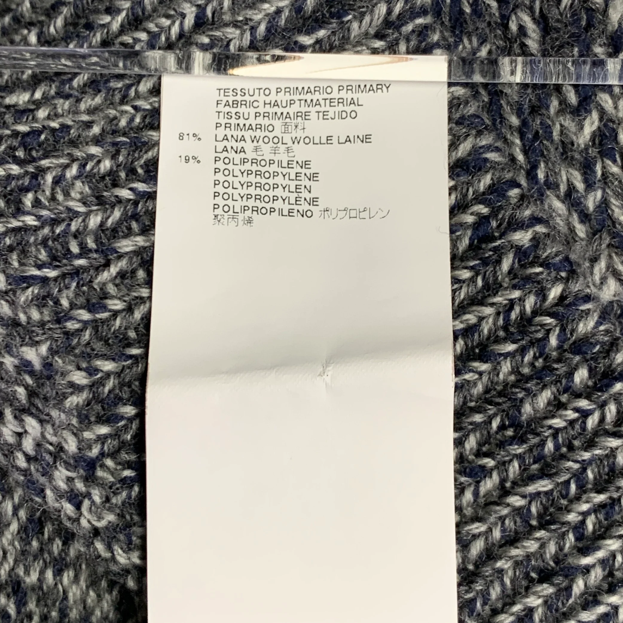 MAISON MARTIN MARGIELA Size S Grey Charcoal Blue Wool Blend Knit Raglan Sweater - Image 10