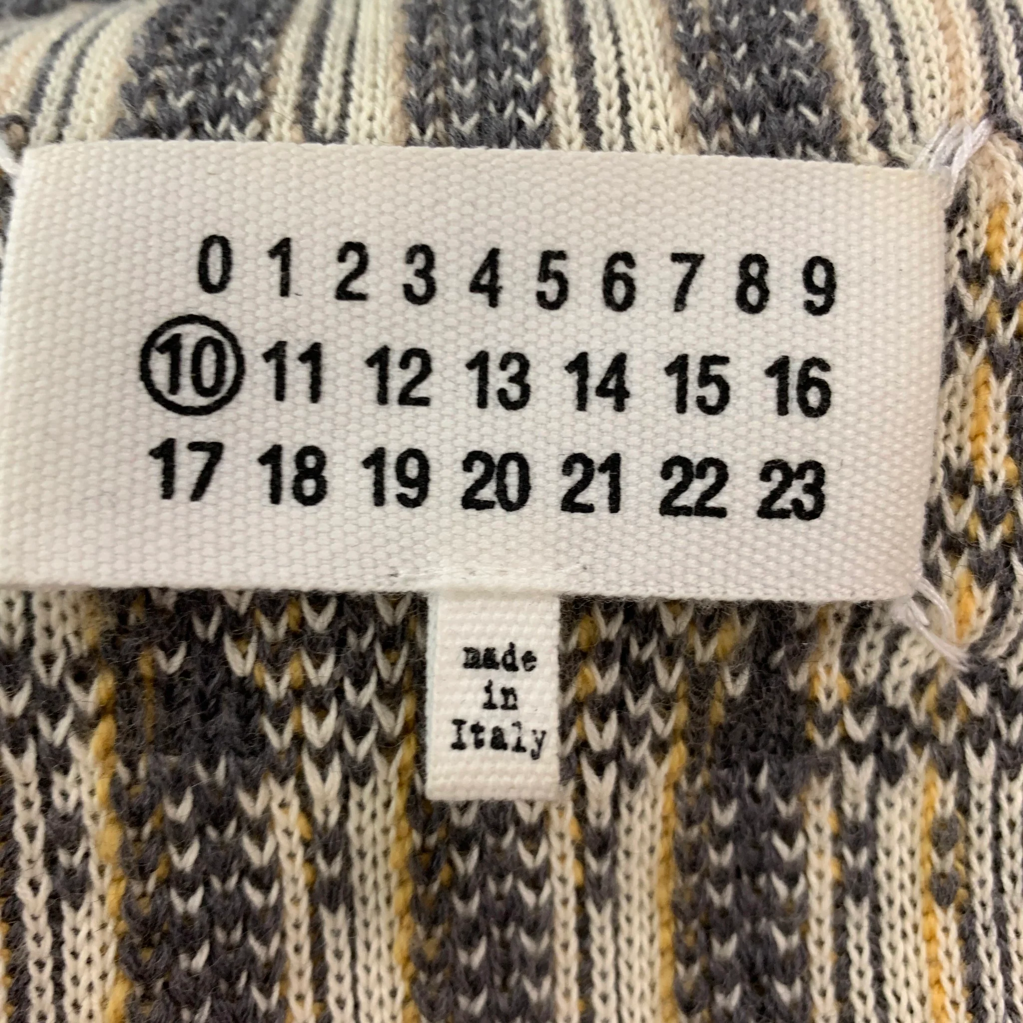 MAISON MARTIN MARGIELA Size S Grey Yellow Plaid Wool Cotton Oversized Cardigan - Image 10
