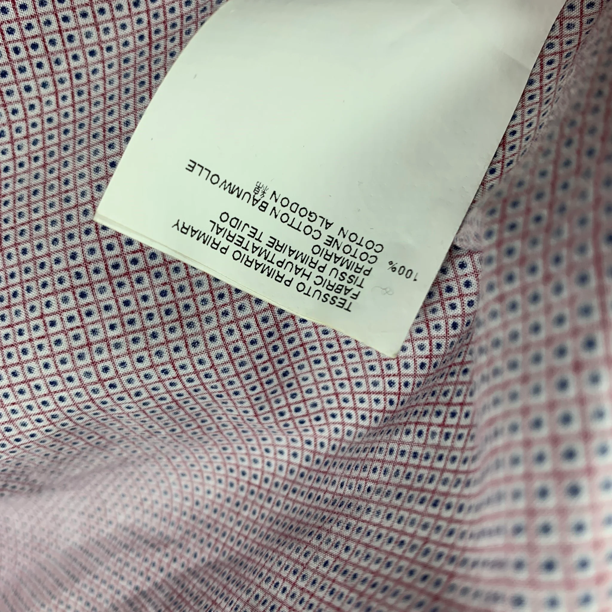 MAISON MARTIN MARGIELA Size S Red White Blue Dots Cotton Long Sleeve Shirt - Image 5