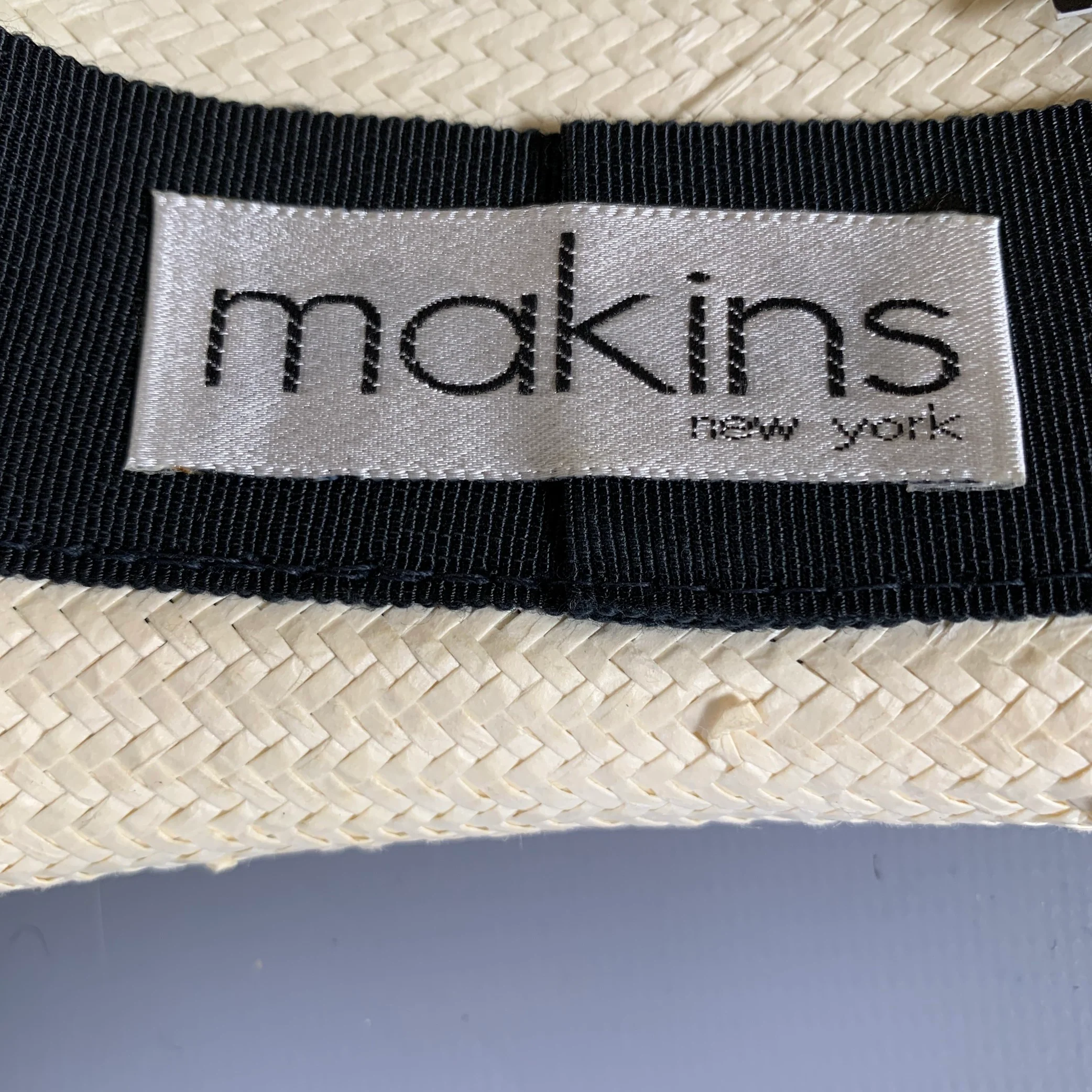 MAKINS Cream Blue Woven Straw Hats - Image 6