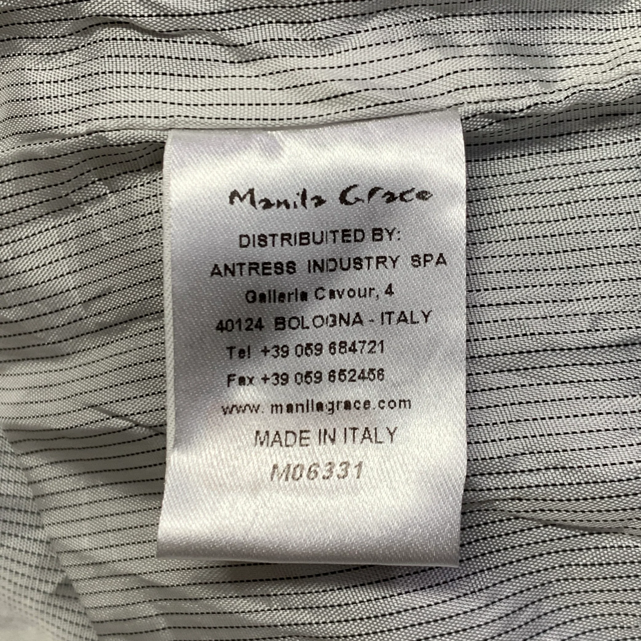 MANILA GRACE Size 2 Black Grey Virgin Wool Herringbone Jacket Blazer - Image 10