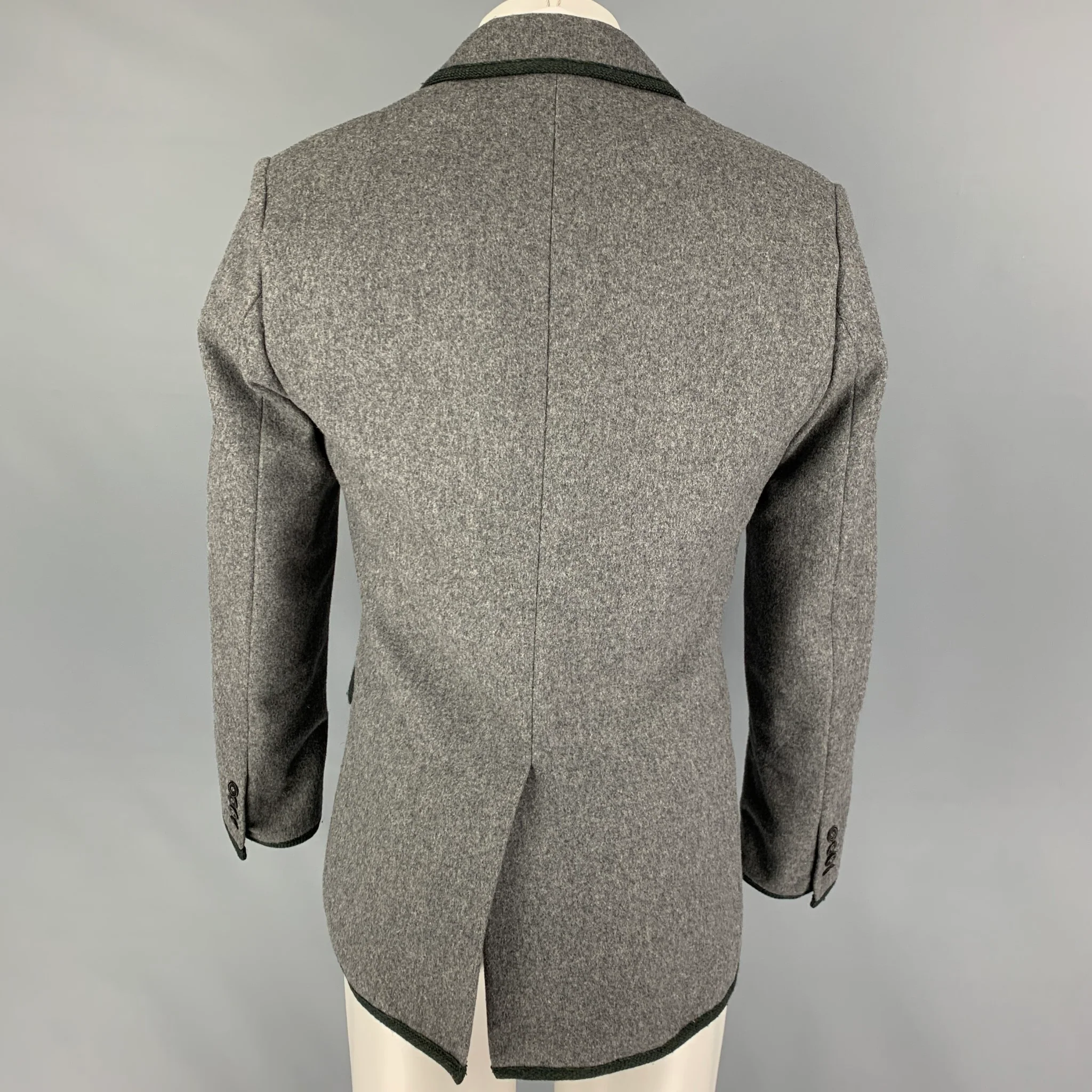 MARC by MARC JACOBS Size 38 Gray Charcoal Wool Nylon Sport Coat - Image 3
