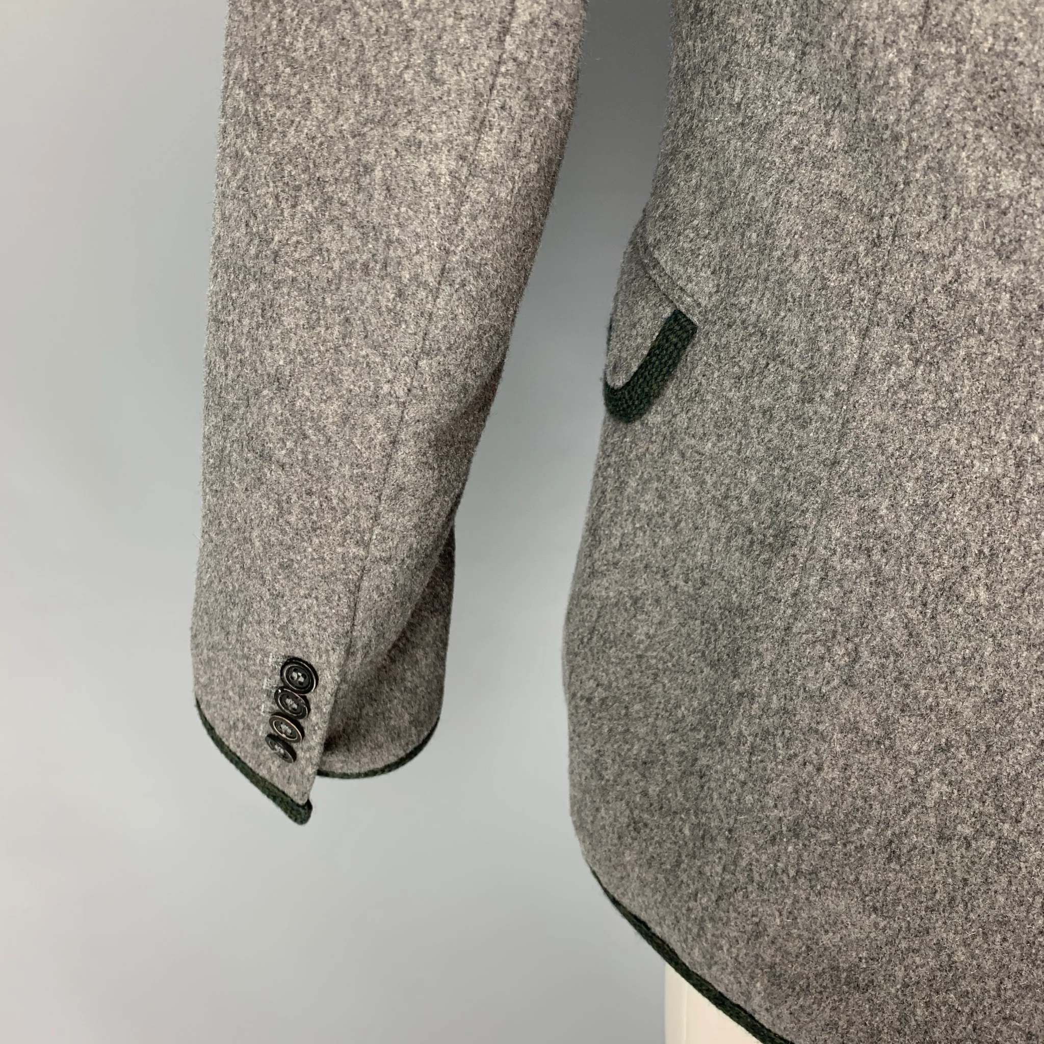 MARC by MARC JACOBS Size 38 Gray Charcoal Wool Nylon Sport Coat - Image 4