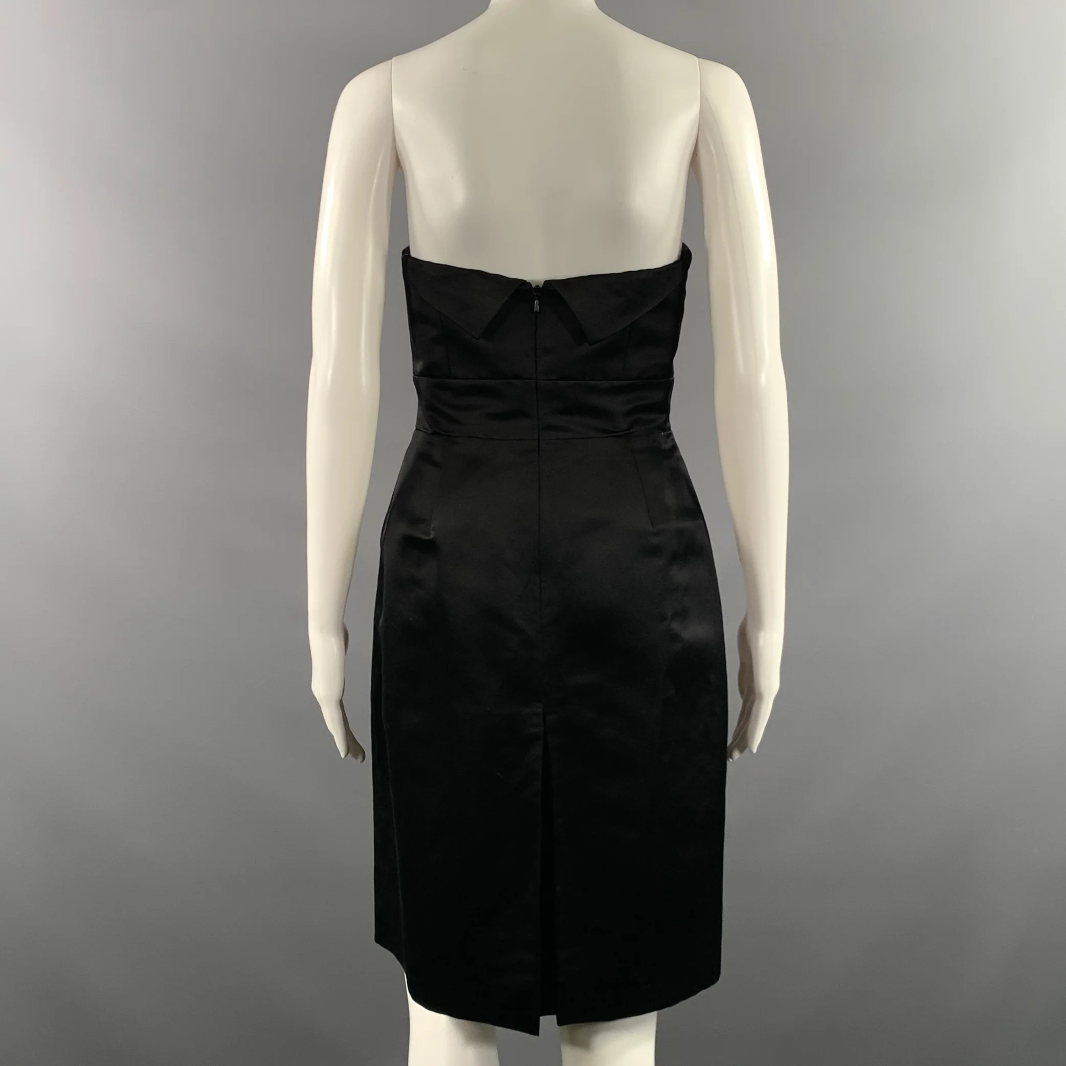MARC by MARC JACOBS Size 4 Black Silk Knee Length Cocktail Dress - Image 4
