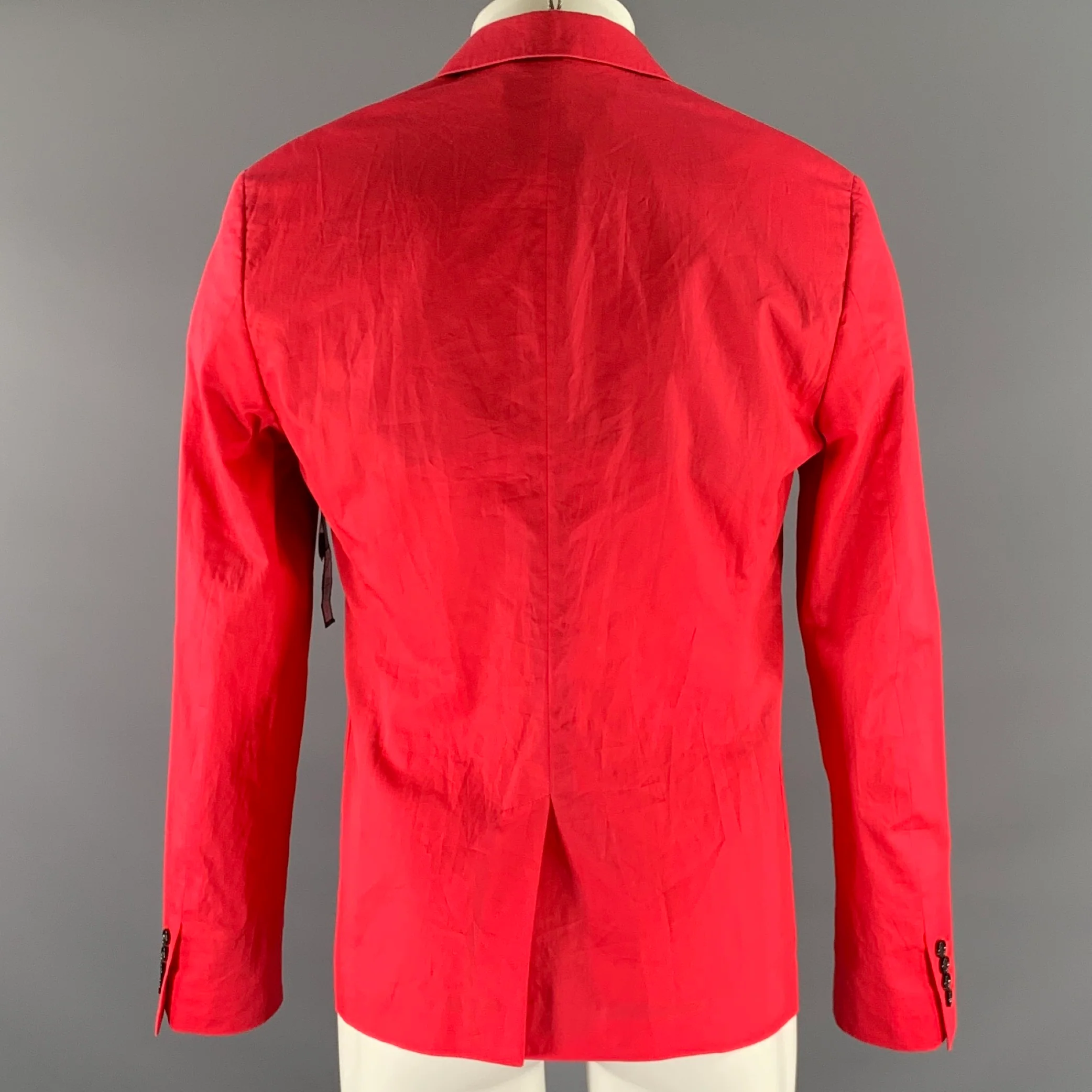 MARC by MARC JACOBS Size M Pink Fuchsia Cotton Notch Lapel Sport Coat - Image 4