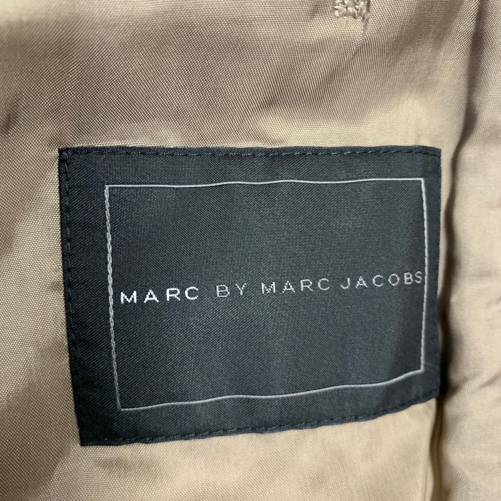MARC by MARC JACOBS Size M Taupe Moleskin Cotton Notch Lapel Sport Coat - Image 7