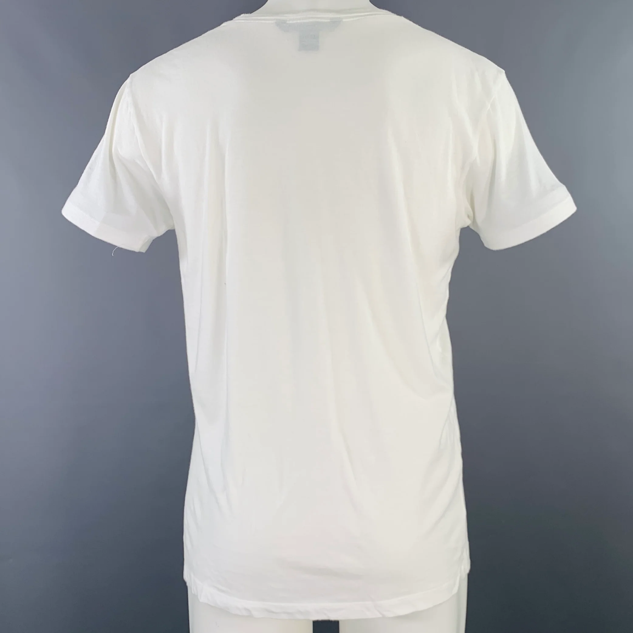 MARC by MARC JACOBS Size M White Olive Snake Cotton Short Sleeve T-shirt - Image 5