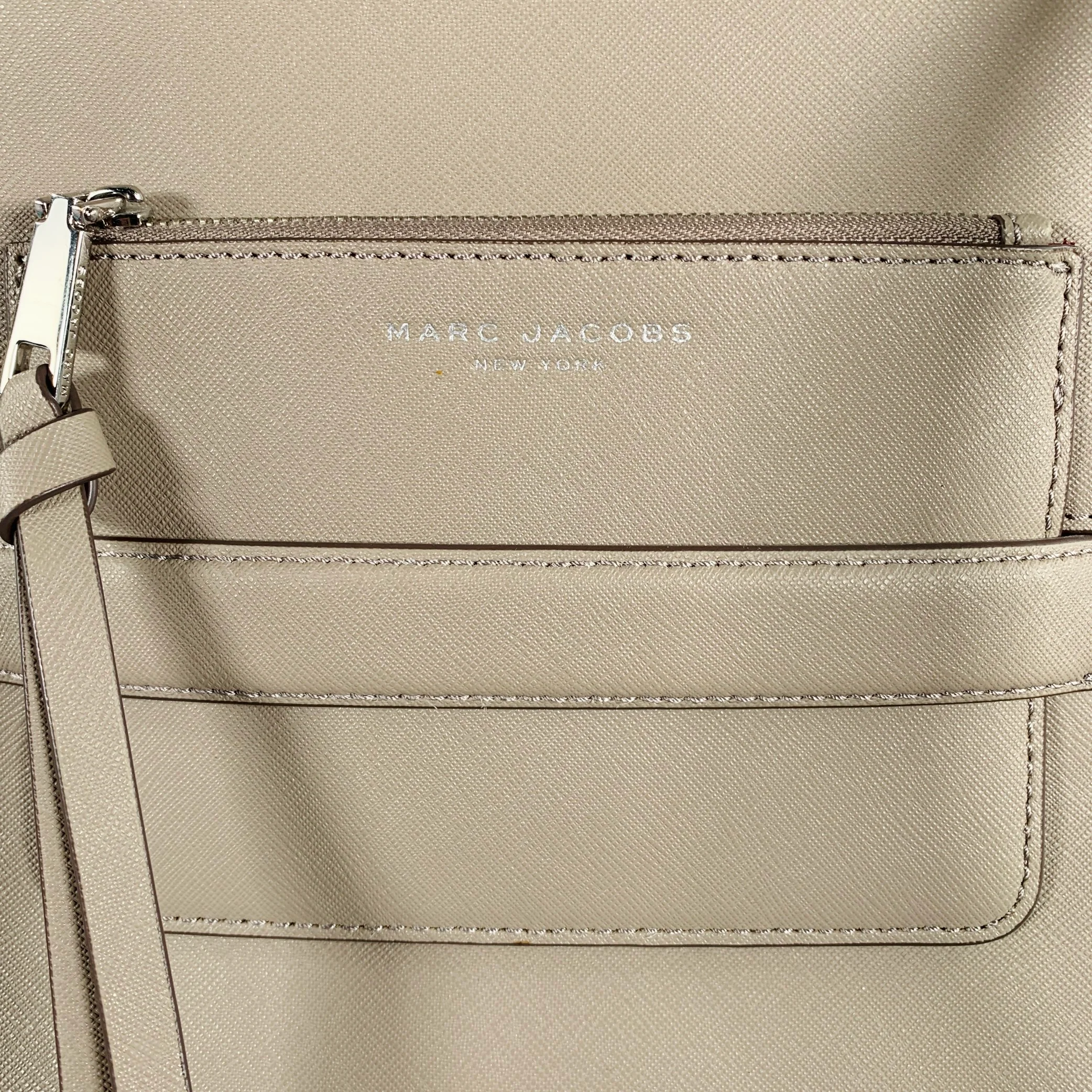 MARC JACOBS Grey Taupe Leather Handbag - Image 2