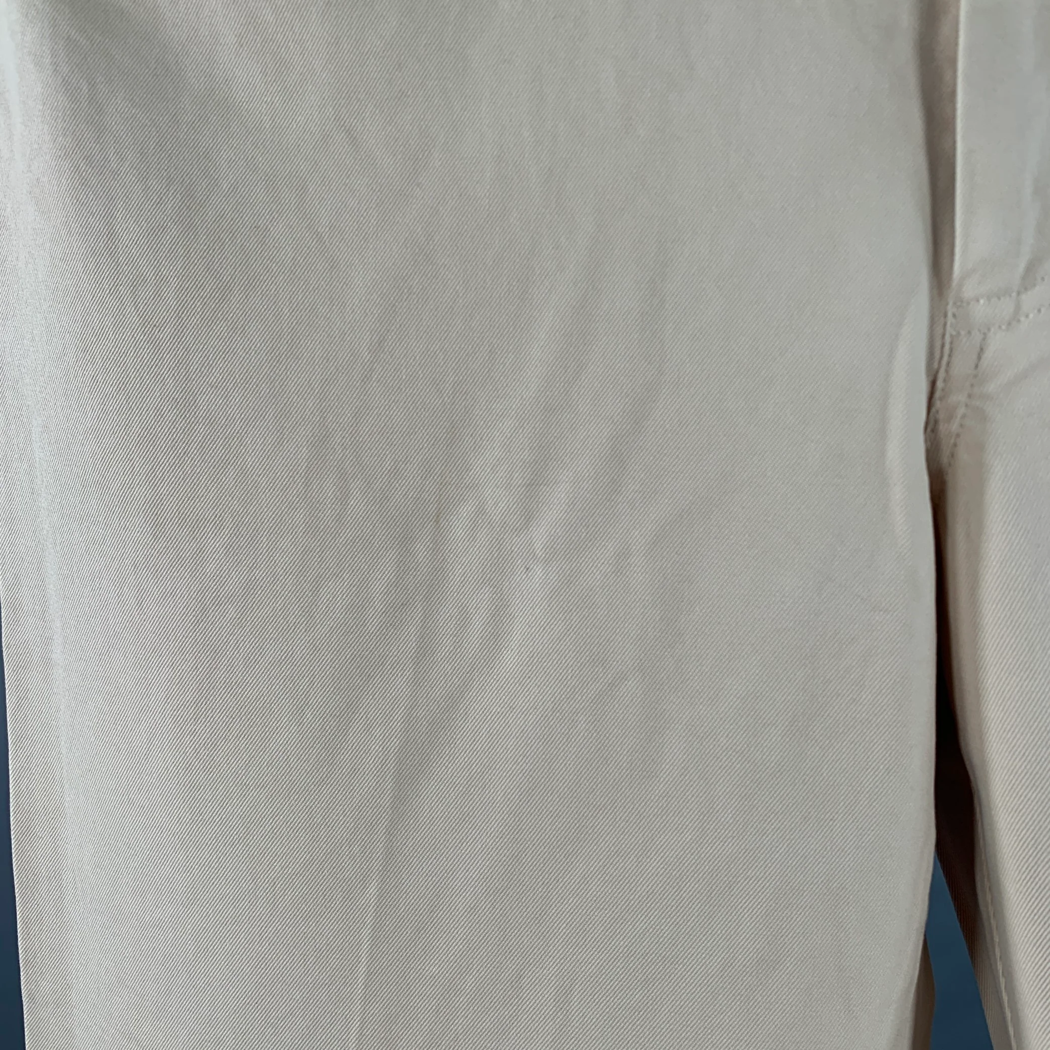 MARC JACOBS Size 34 Cream Cotton Twill Straight Zip Fly Casual Pants - Image 4