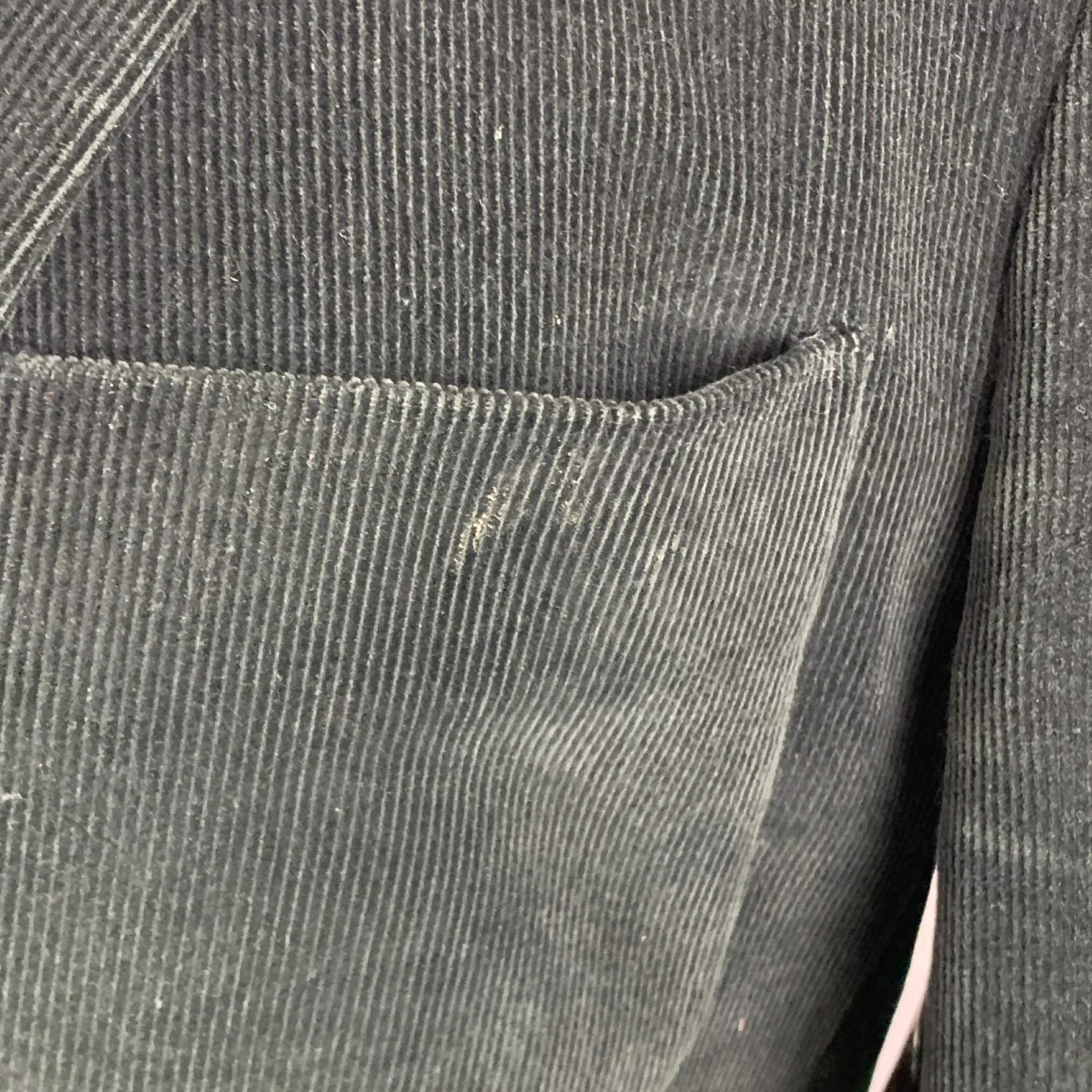 MARC JACOBS Size 40 Black Corduroy Cotton Notch Lapel Suit - Image 12