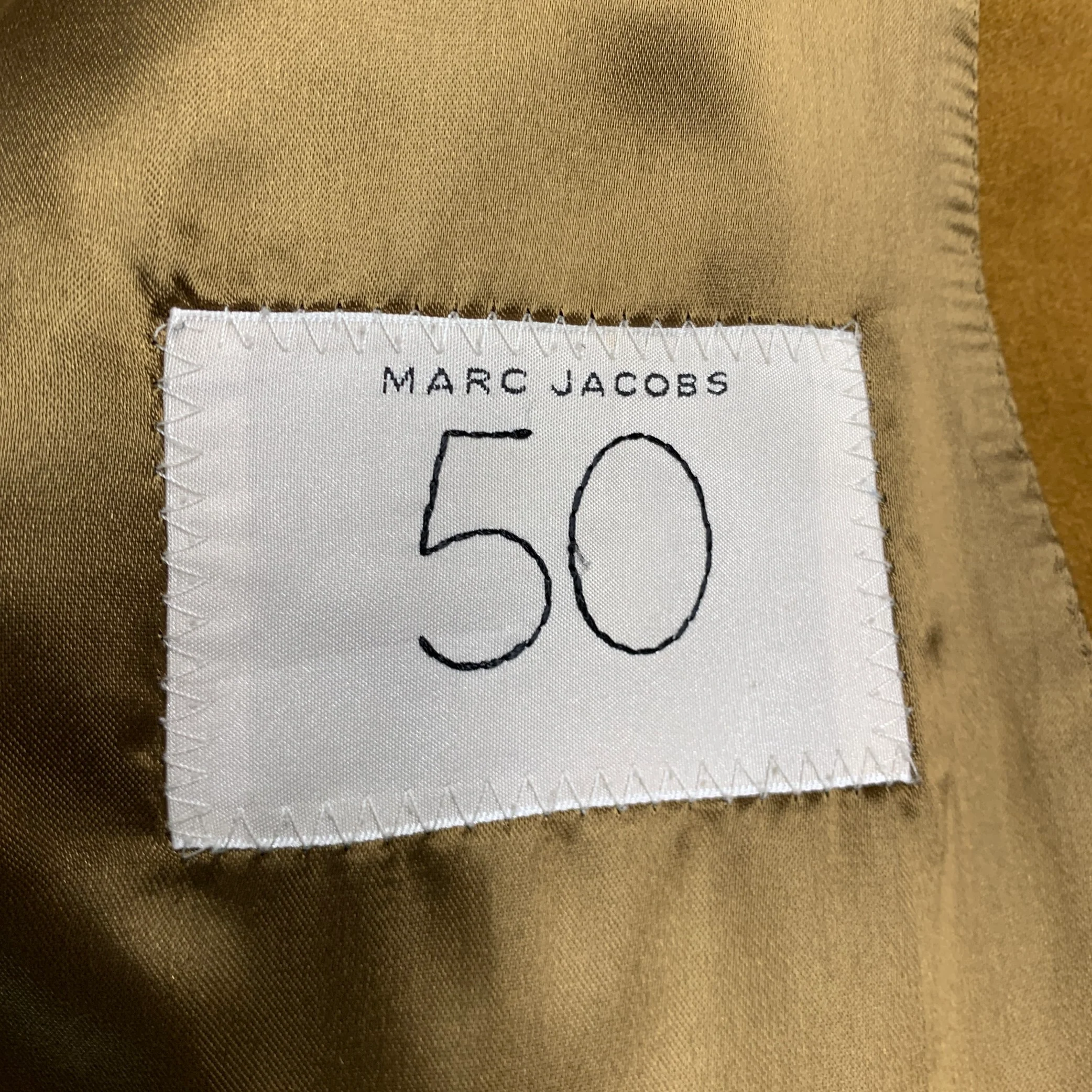 MARC JACOBS Size 40 Yellow Velvet Cotton Notch Lapel Sport Coat - Image 13
