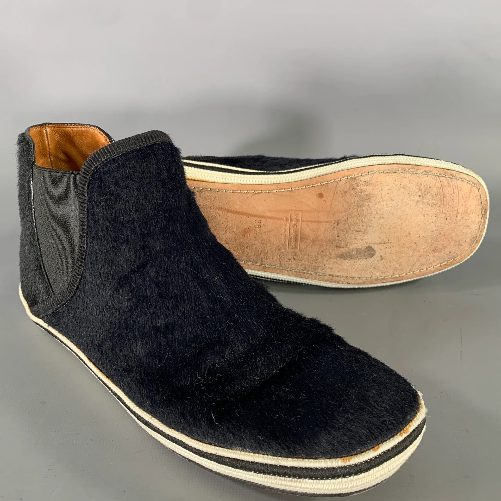 MARC JACOBS Size 8 Black Leather Calfskin Chelsea Flats - Image 5