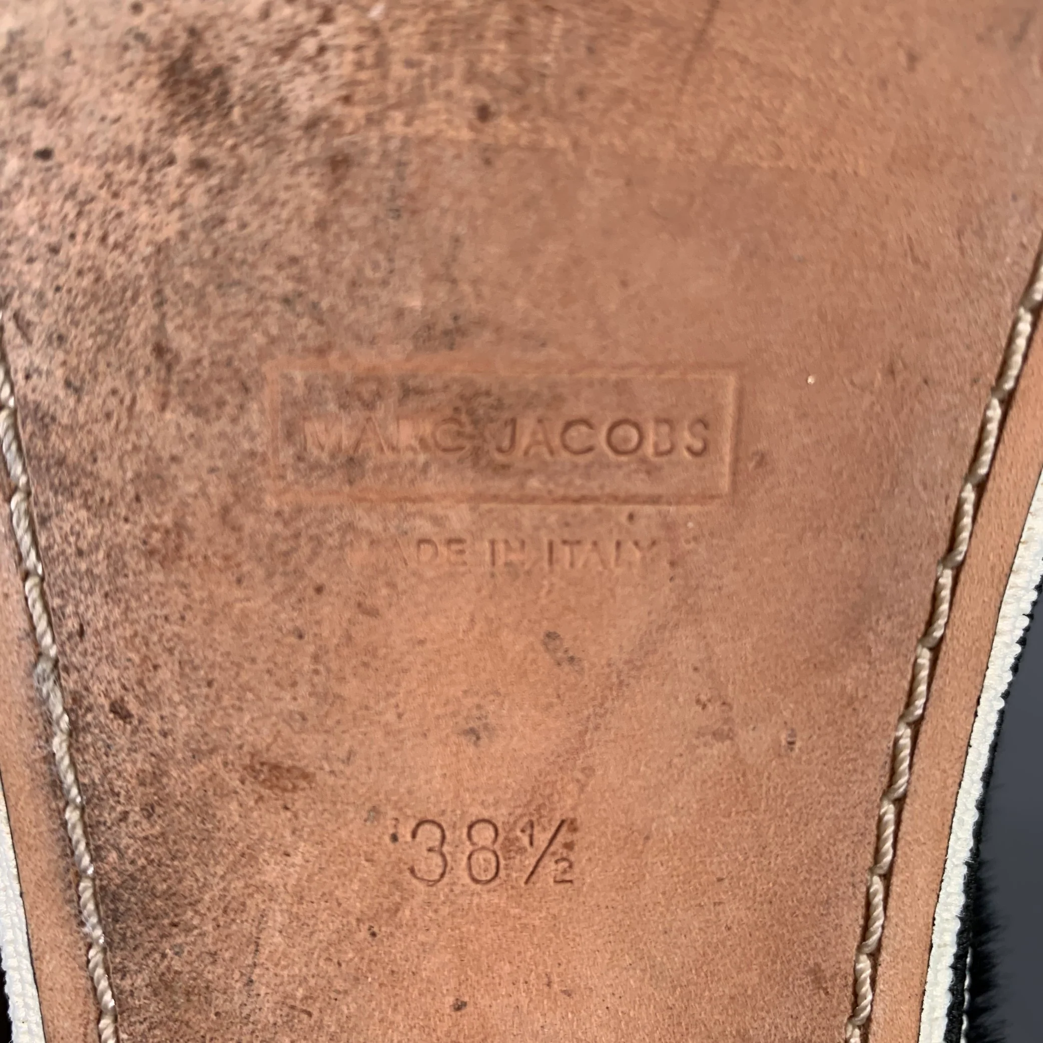 MARC JACOBS Size 8 Black Leather Calfskin Chelsea Flats - Image 7