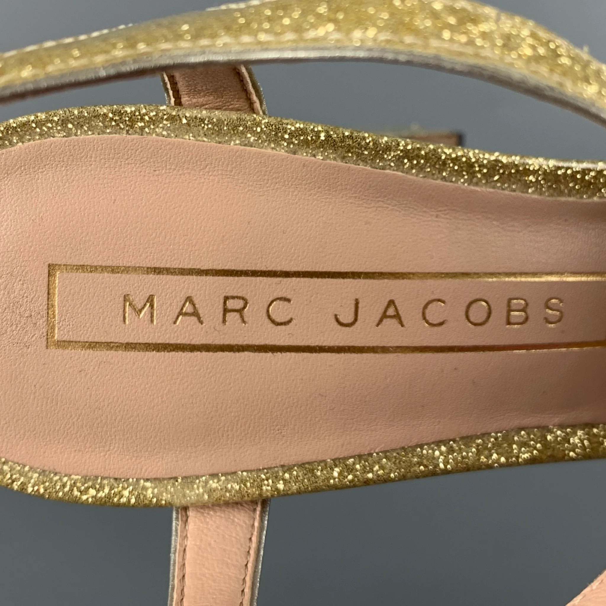 MARC JACOBS Size 8 Gold Platform Sandals - Image 7
