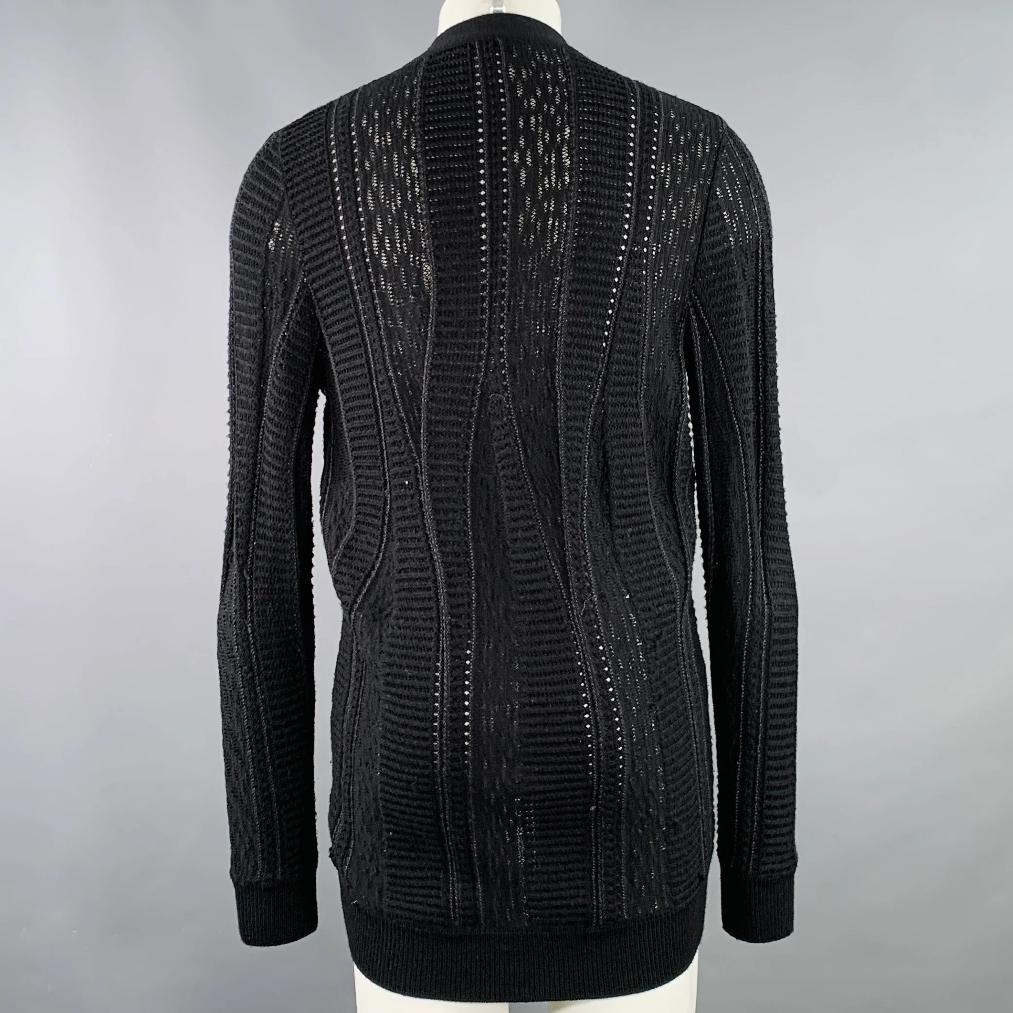 MARC JACOBS Size M Black Knit Wool Cotton Button Up Cardigan - Image 4