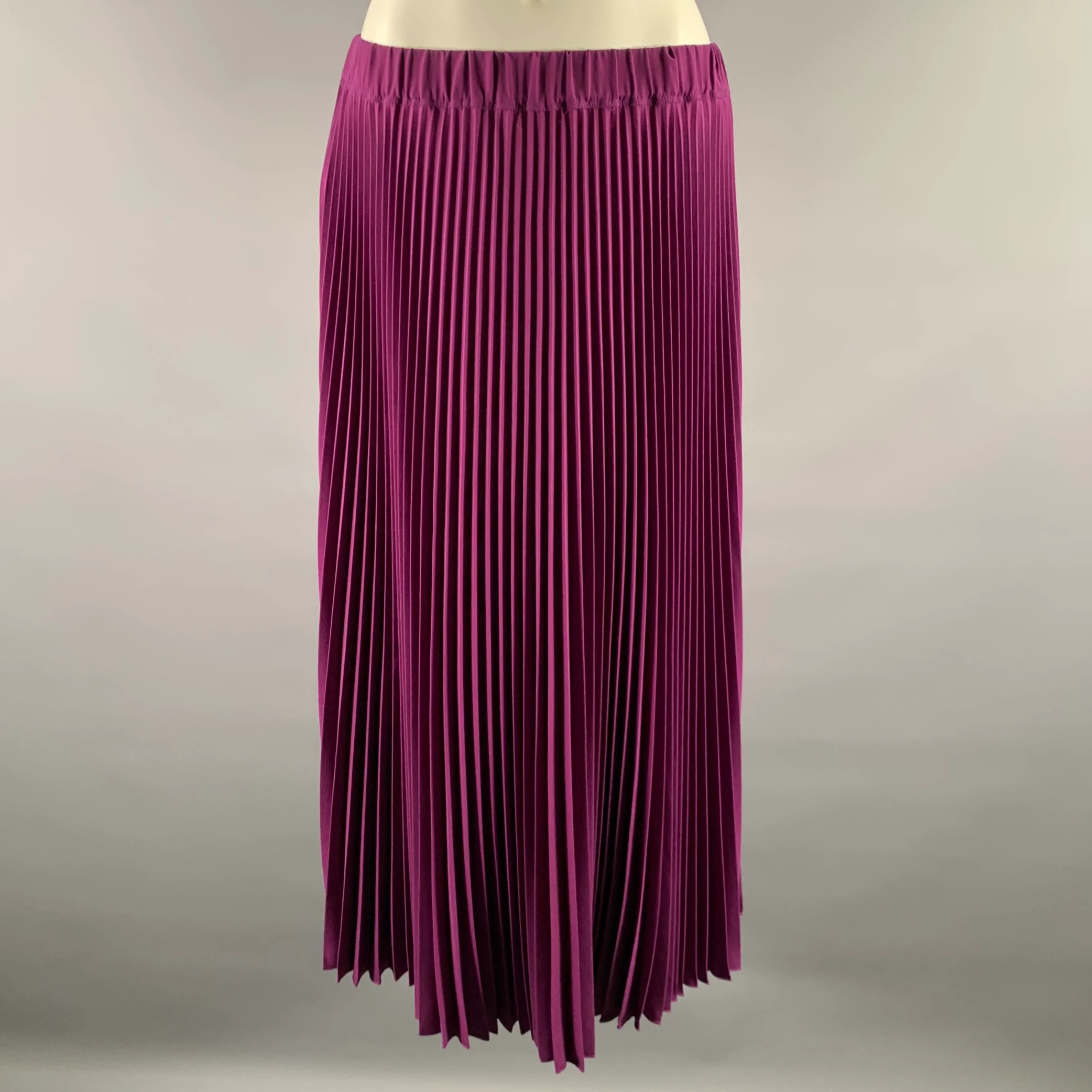 MARC JACOBS Size M Purple Polyester Pleated Skirt