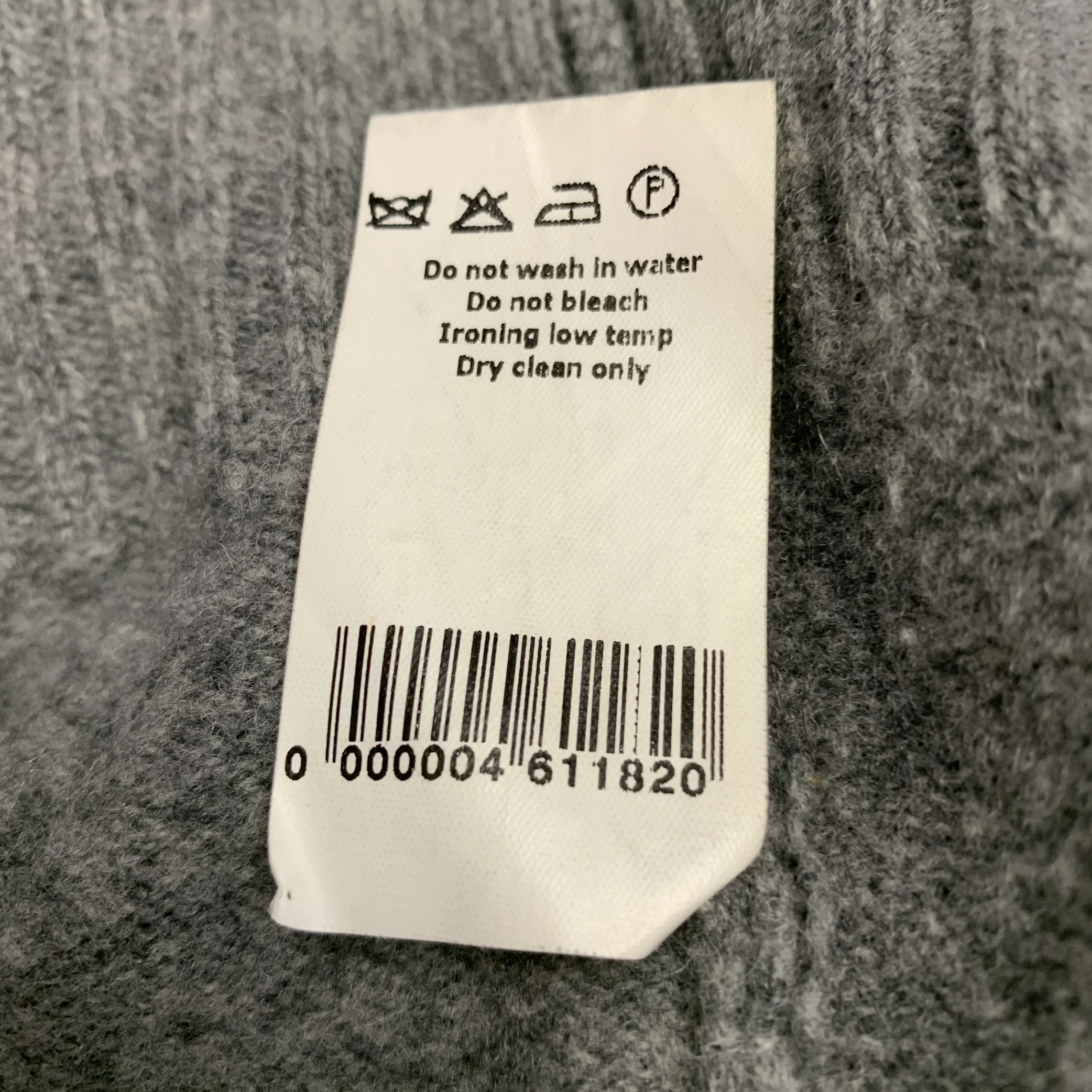 MARC JACOBS Size S Grey Heather Knit Wool Cashmere V-Neck Sweater - Image 6