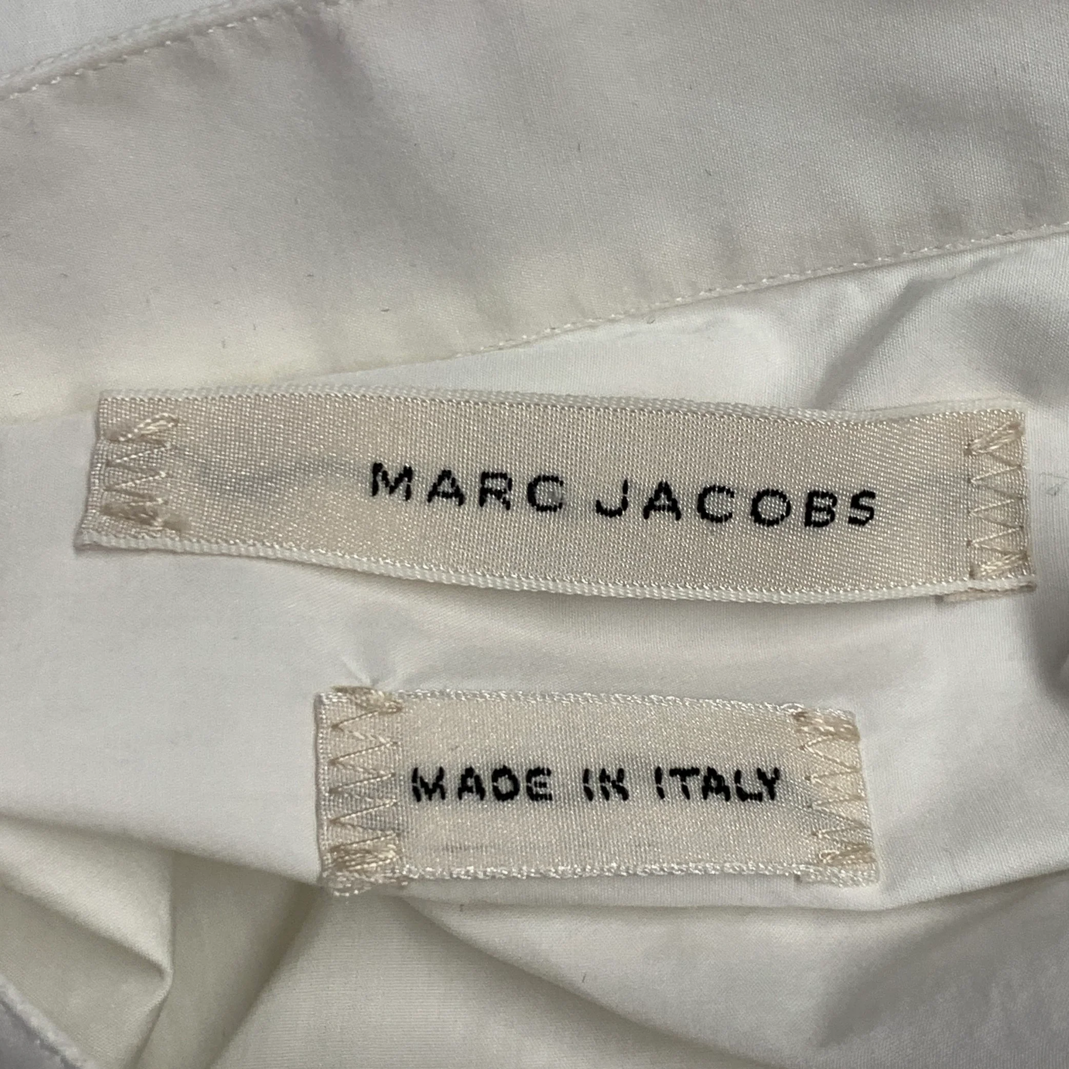 MARC JACOBS Size S White Cotton Wingtip Pleated Bib French Cuffs Tuxedo Long Sleeve Shirt - Image 5