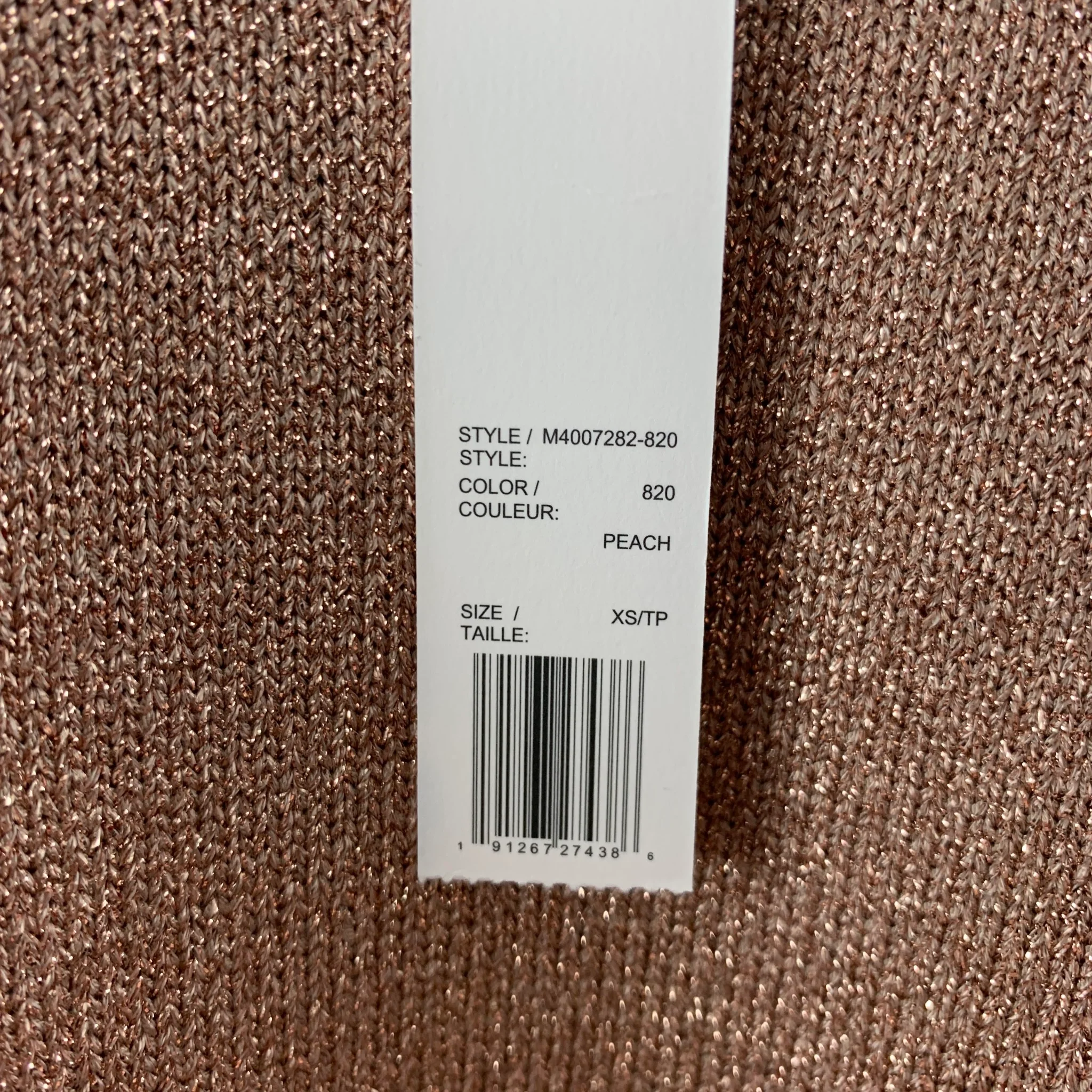 MARC JACOBS Size XS Rose Gold Grey Metallic Viscose Polyester Pullover - Image 7