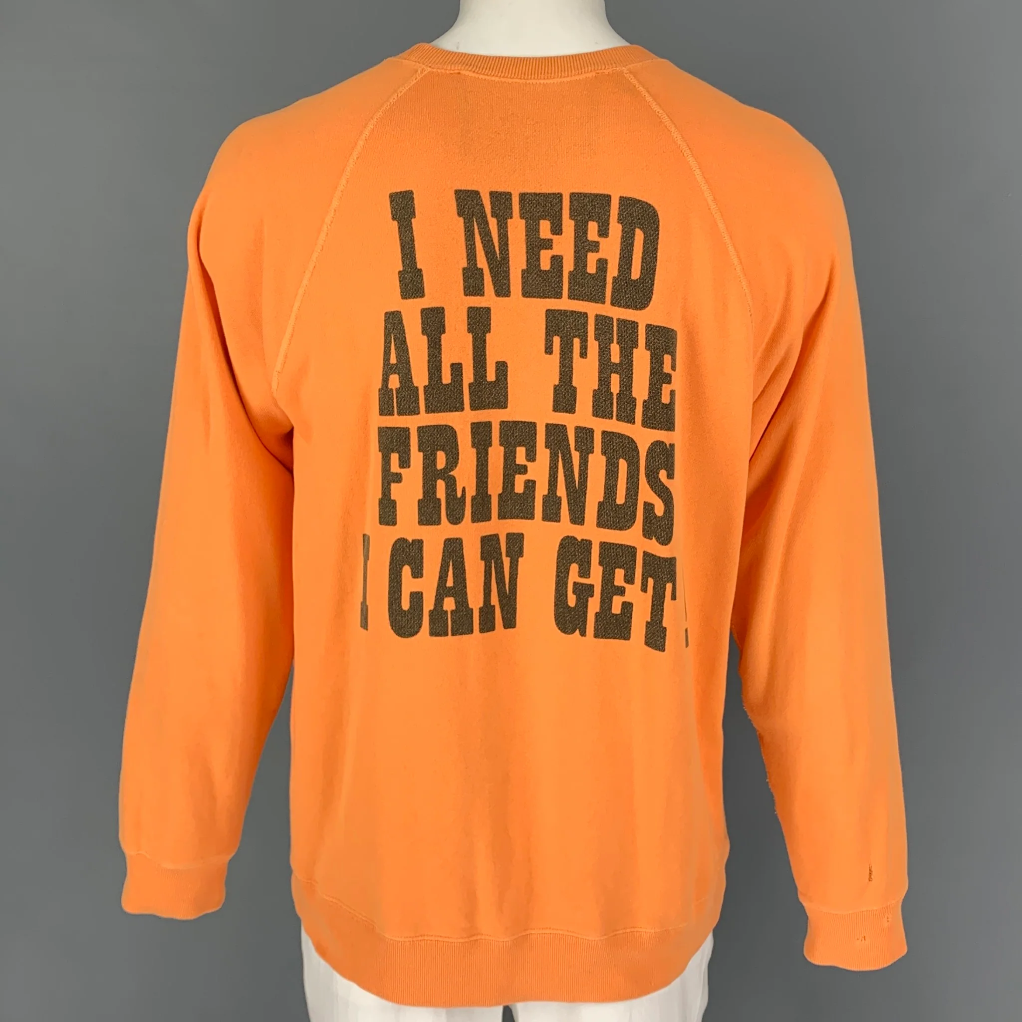 MARC JACOBS x PEANUTS Size L Orange Black Graphic Cotton Crew-Neck Sweatshirt - Image 2
