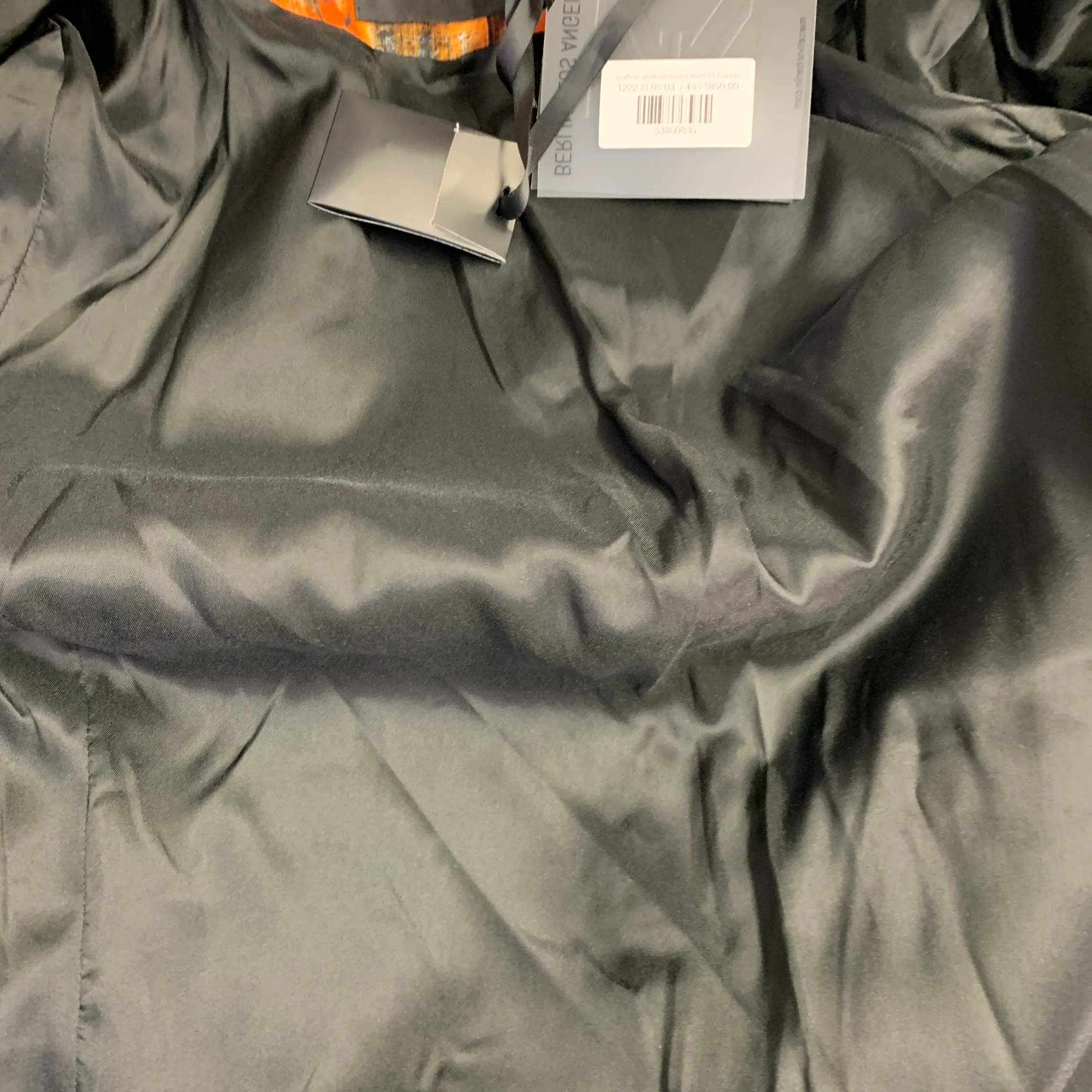 MARCELL VON BERLIN Size 36 Orange Black Abstract Print Cotton Sport Coat - Image 9