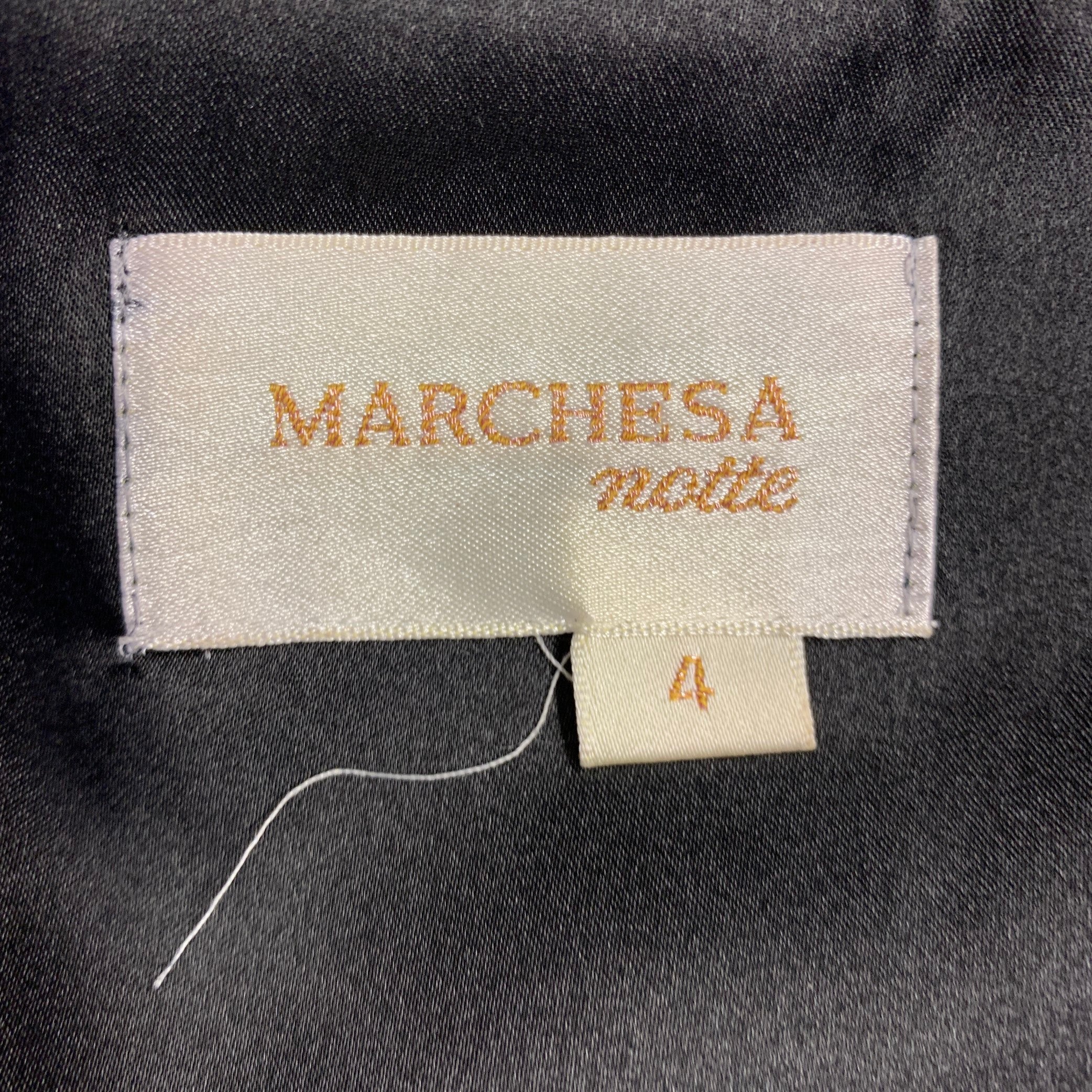 MARCHESA NOTTE Size 4 Black Silk Ruffled One Shoulder Cocktail Dress - Image 6
