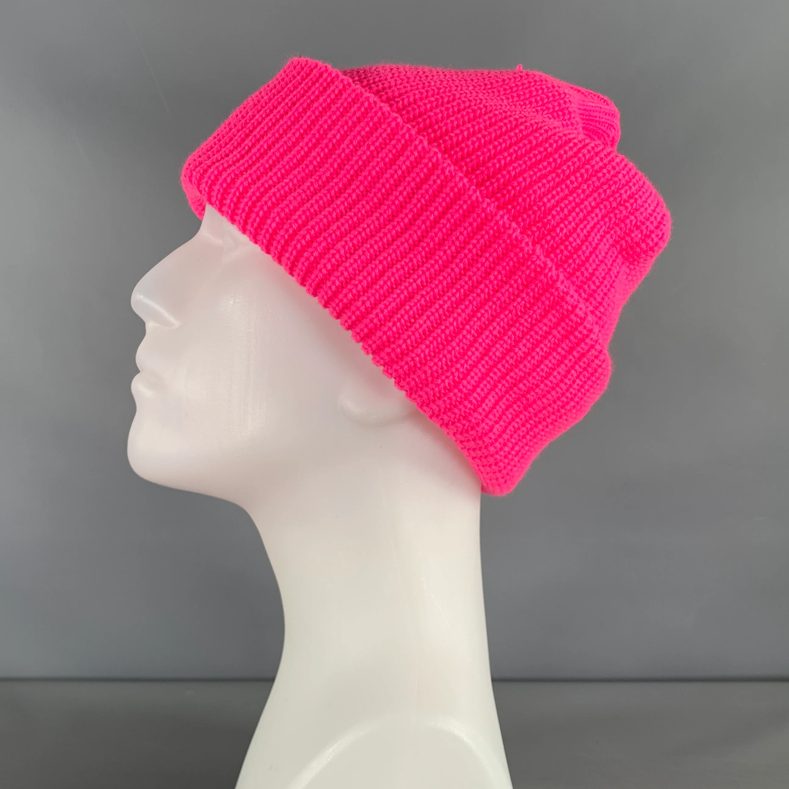 MARCUS ADLER Size One Size Pink Fuchsia Knitted Acrylic Hats - Image 5