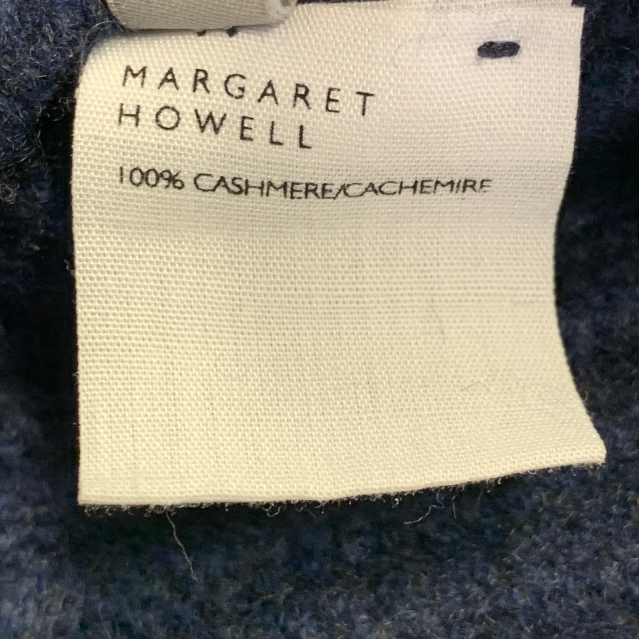 MARGARET HOWELL Size XL Navy Cashmere Rib Knit High Neck Sweater - Image 7