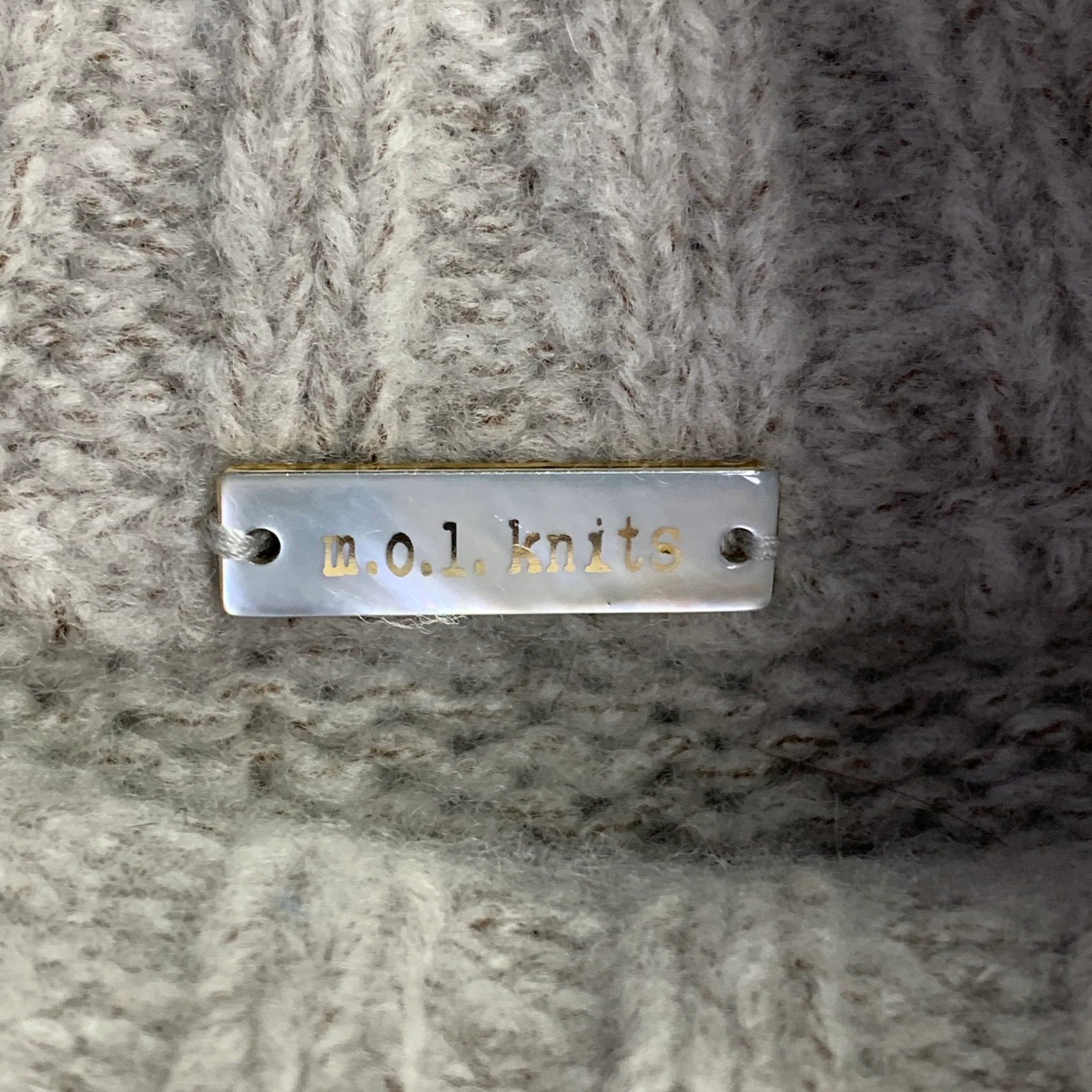 MARGARET OLEARY Size M Grey Merino Wool Cashmere Textured Sweater - Image 7