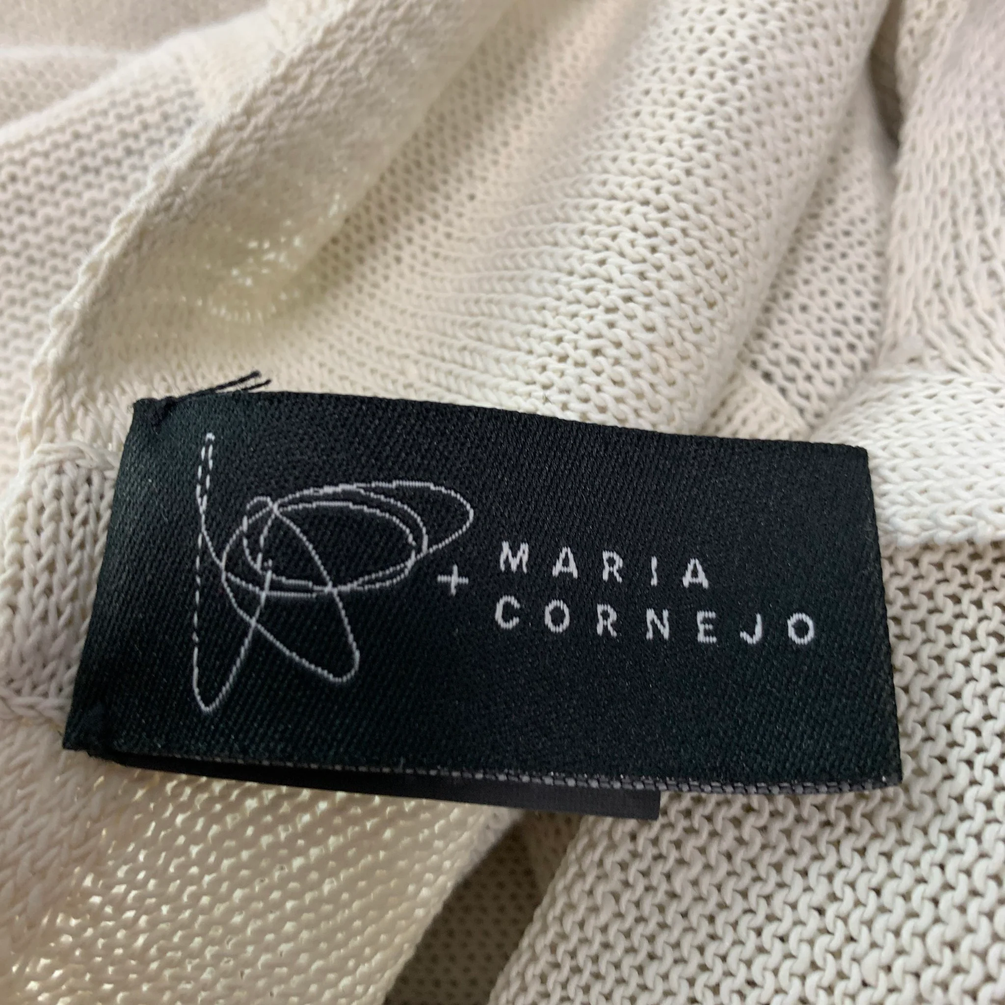 MARIA CORNEJO Size L Beige Linen Nylon Sleeveless Casual Top - Image 8