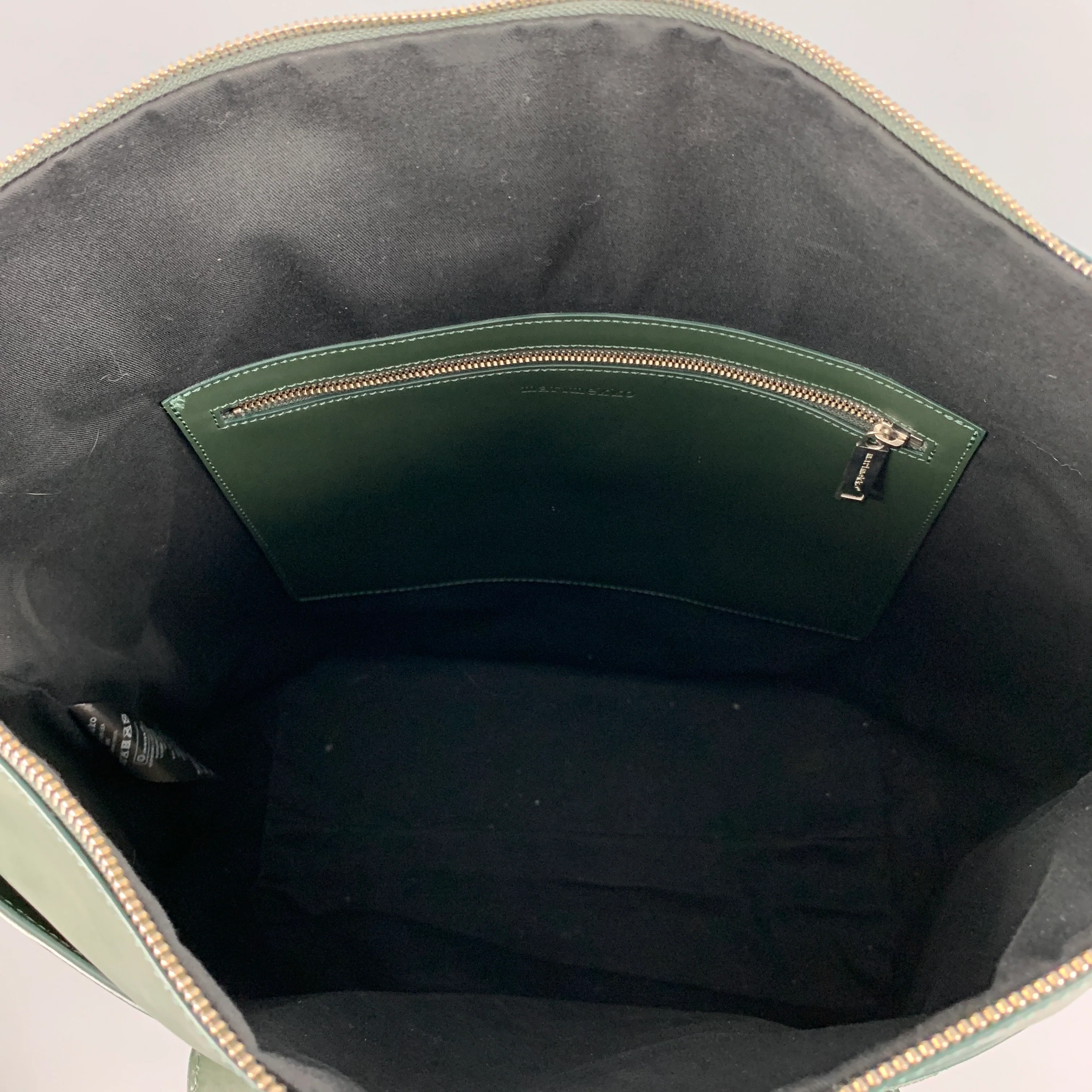 MARIMEKKO Green Leather Tote Handbag - Image 6