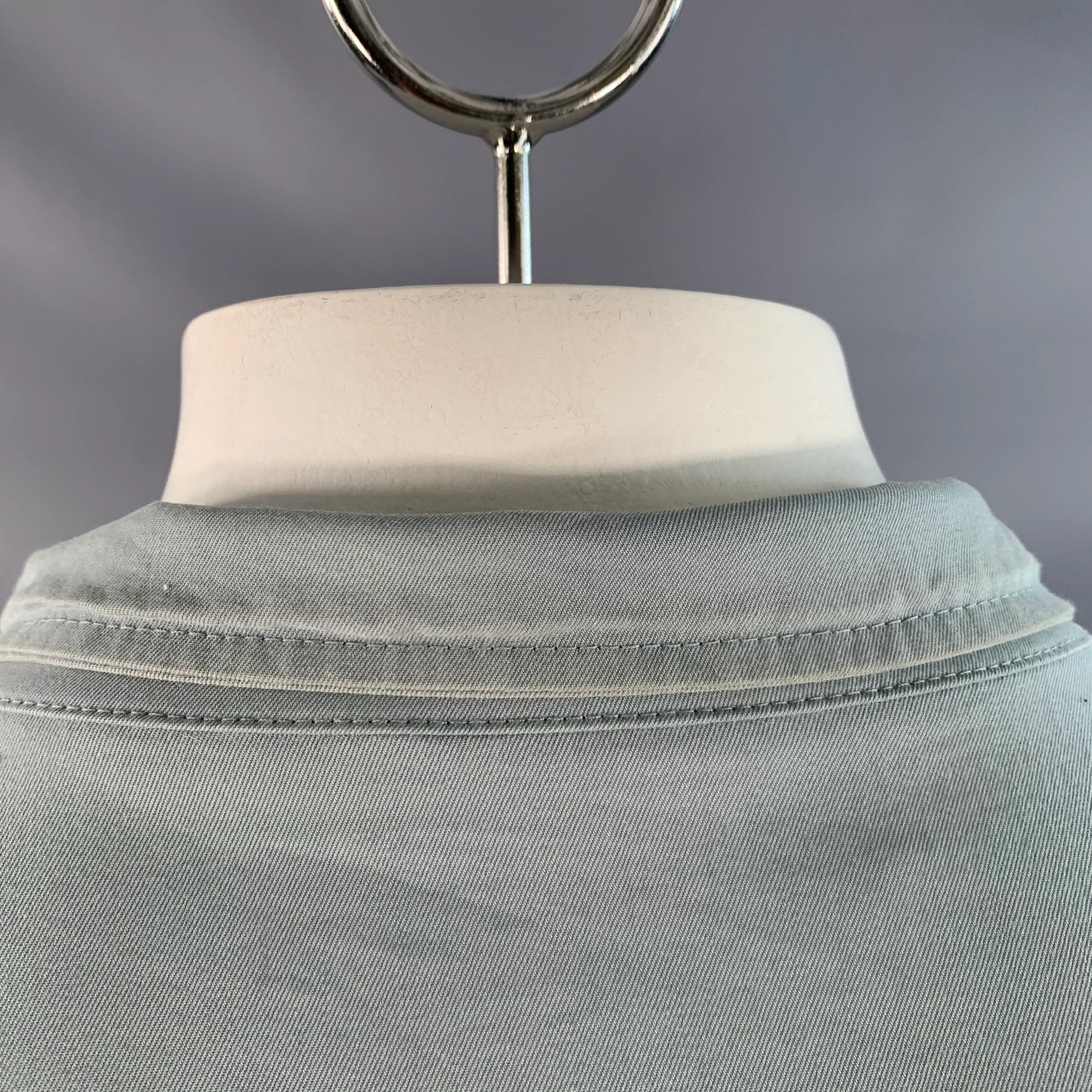 MARINE LAYER Spring 2024 Size XL Blue Grey Color Block Cotton Blend Jacket - Image 6