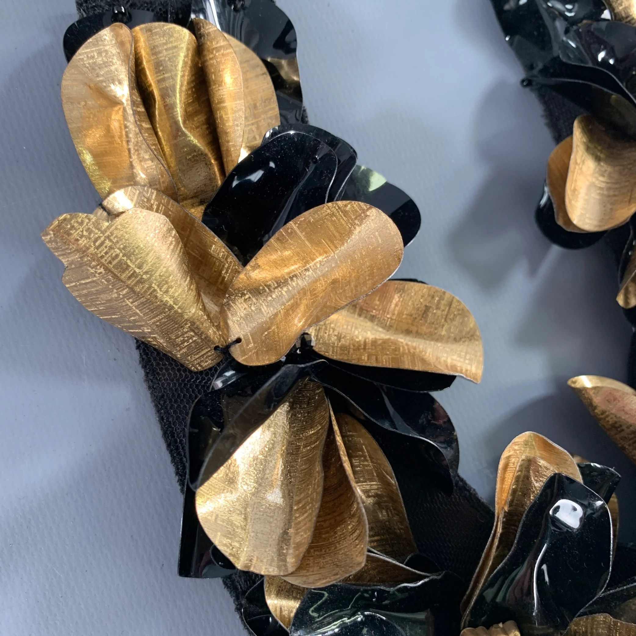 MARNI Black Gold Floral Tie Necklace - Image 3