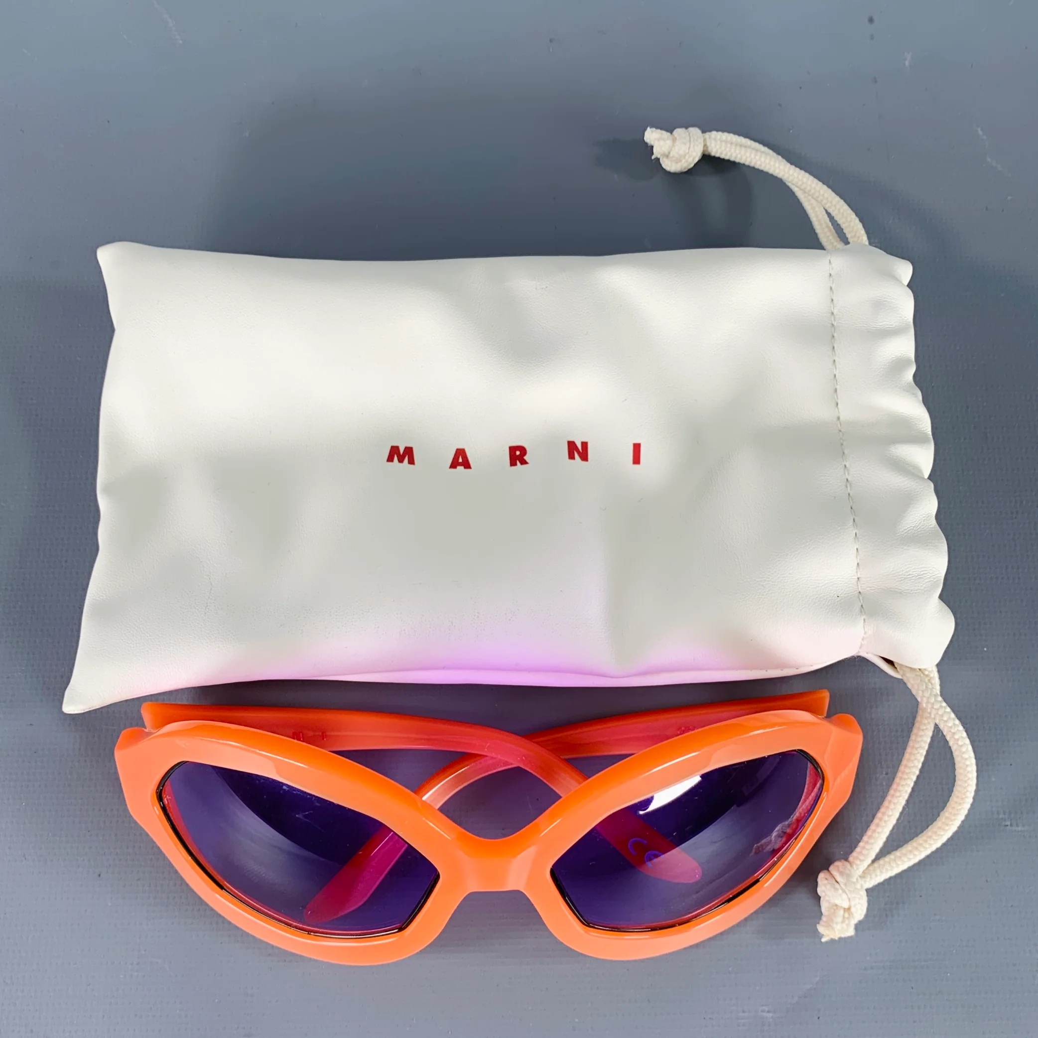 MARNI Cumulus Cloud Orange Acetate Sunglasses - Image 7
