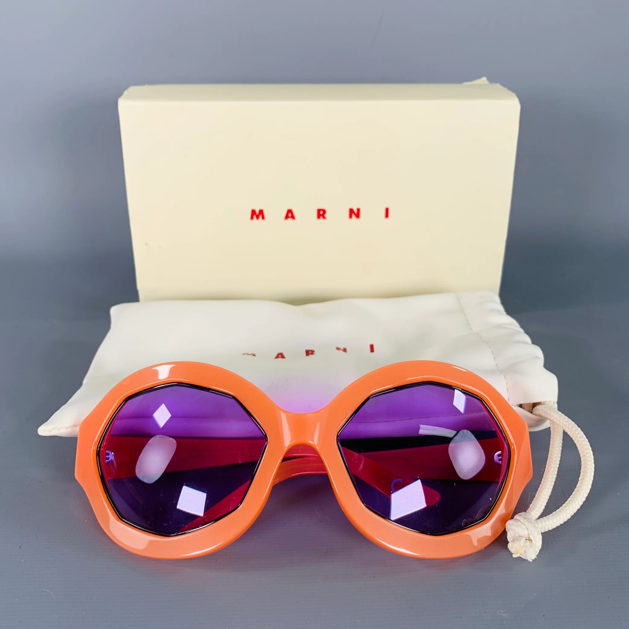 MARNI Cumulus Cloud Orange Acetate Sunglasses - Image 8