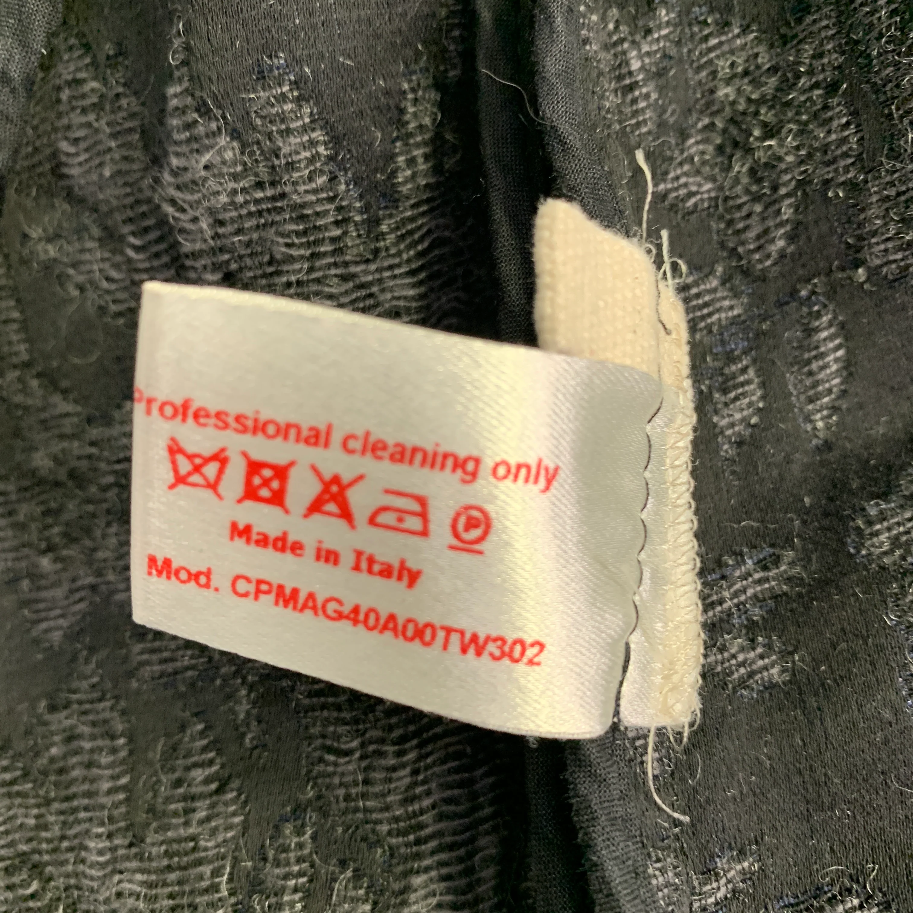 MARNI Size 2 Grey Navy Acrylic Blend Textured Short Sleeve Coat - Image 10