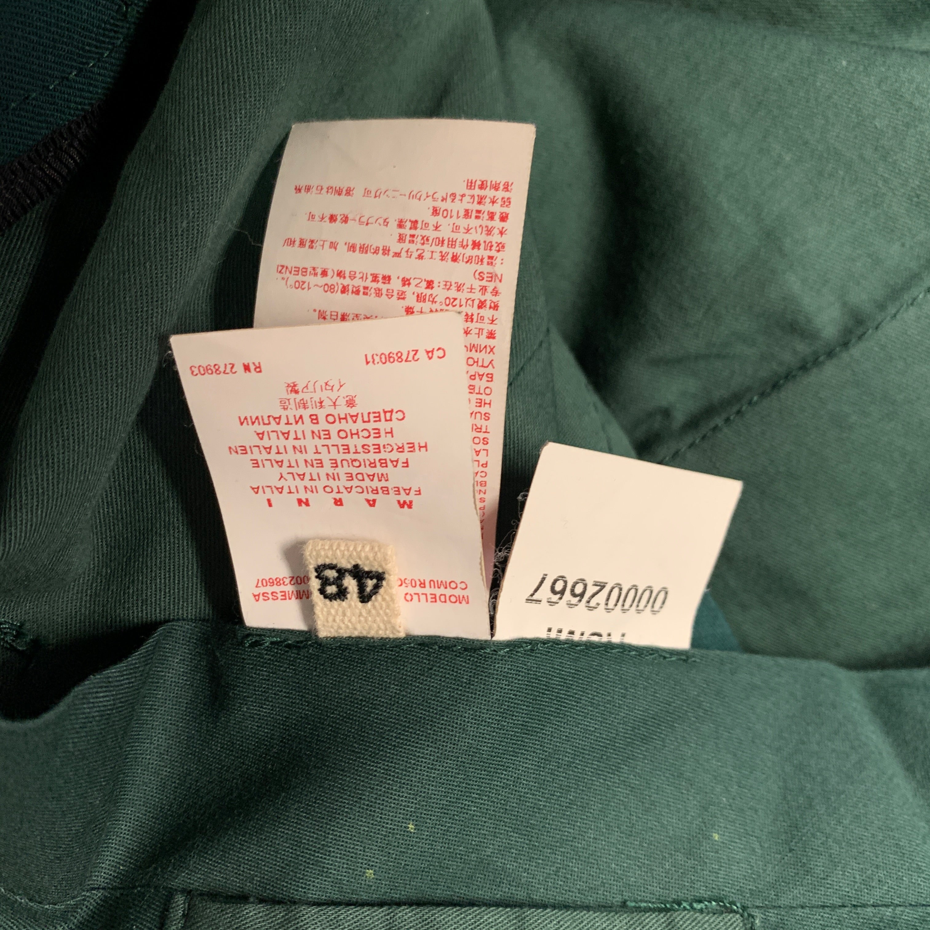 MARNI Size 38 Green Wool Blend Notch Lapel Suit - Image 12