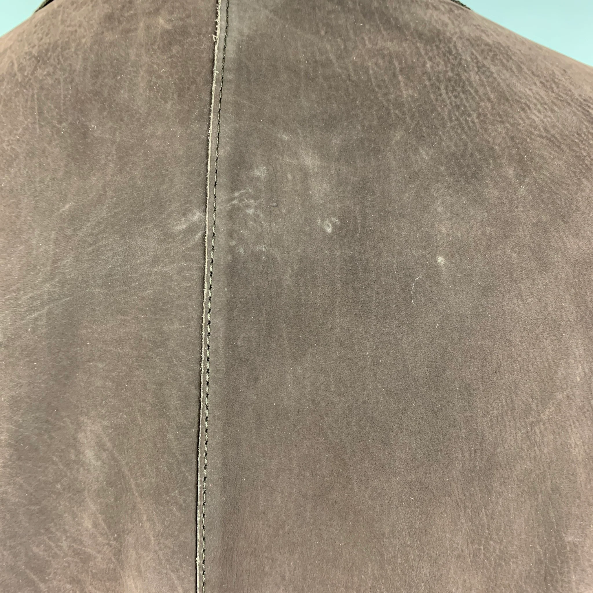MARNI Size 4 Brown Suede Open Front Coat - Image 5