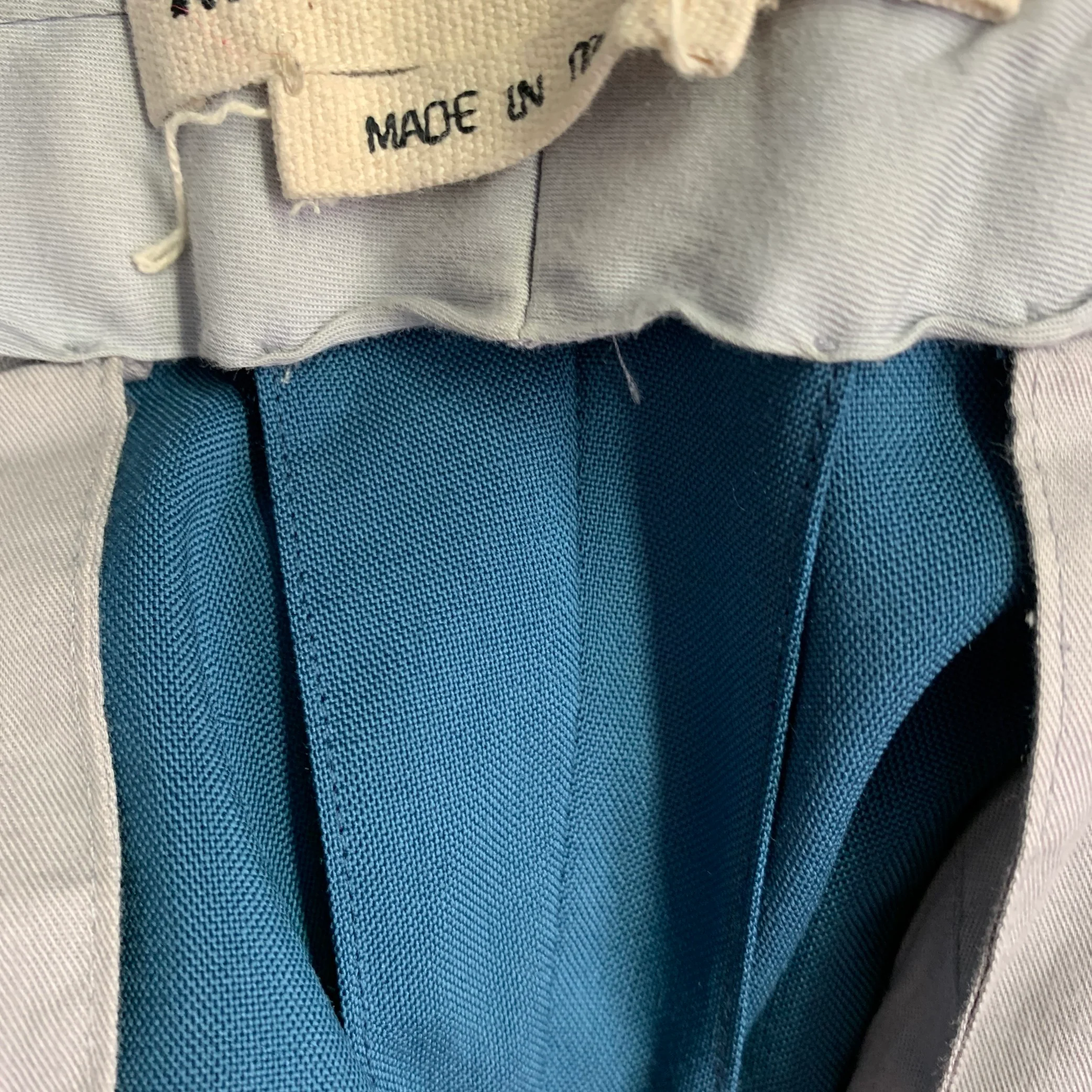 MARNI Size 40 Blue Grey Stripe Wool Zip Up Tracksuit - Image 16