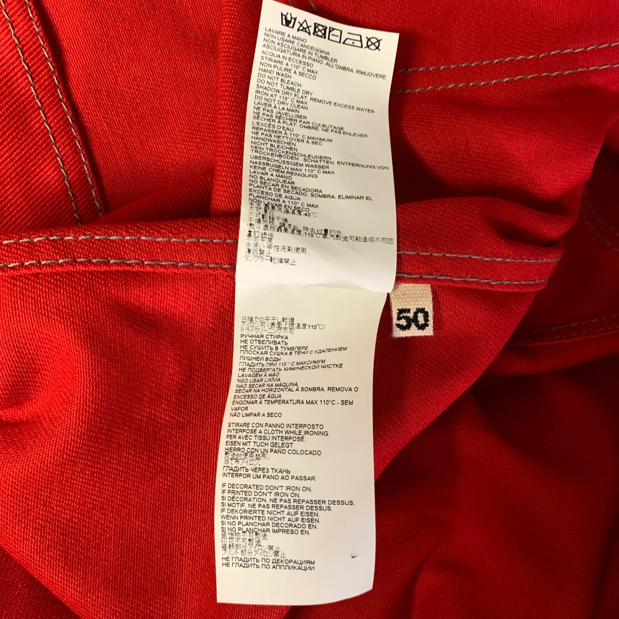MARNI Size 40 Red Cotton Peak Lapel Jacket - Image 8