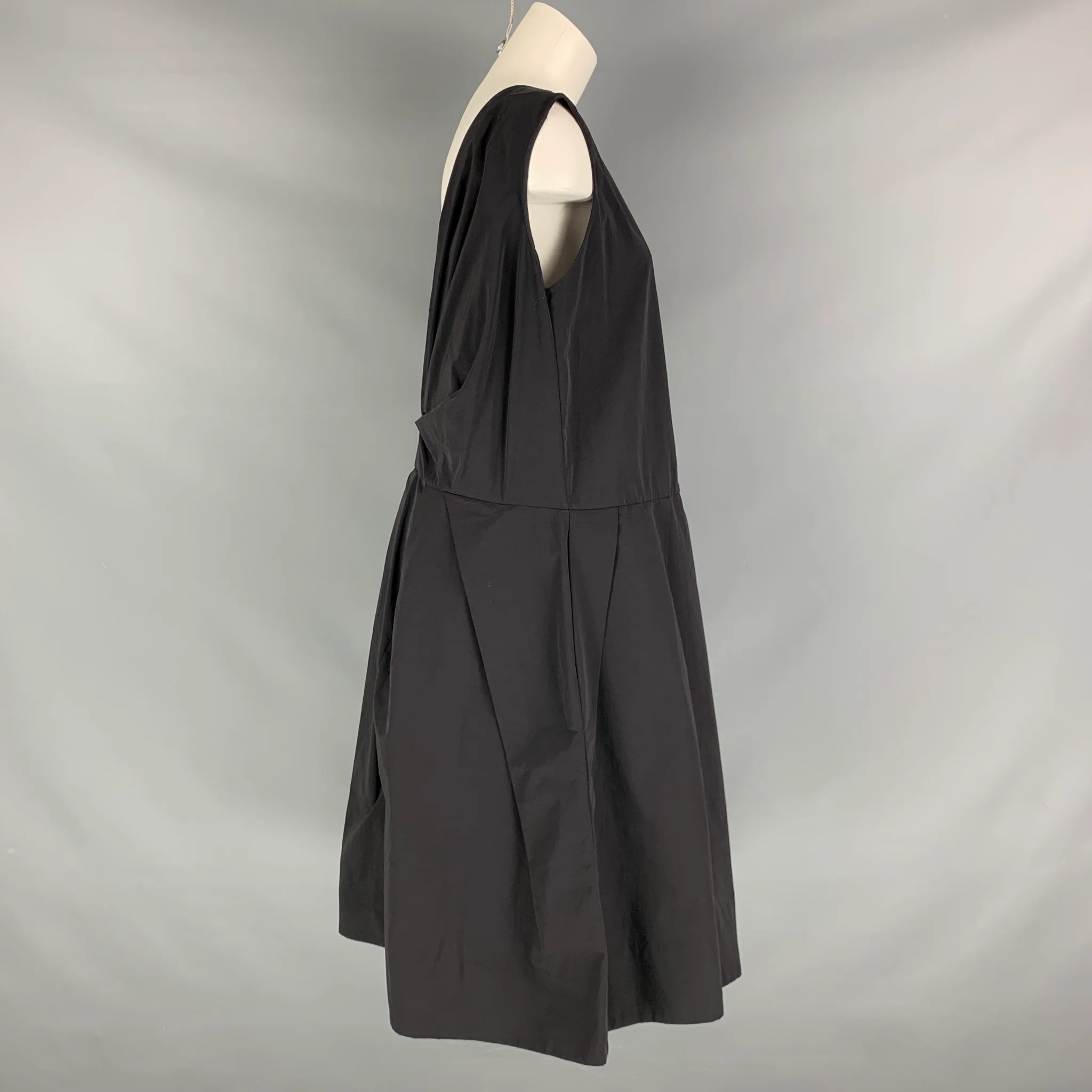 MARNI Size 6 Black Cotton Nylon Sleeveless Dress - Image 2