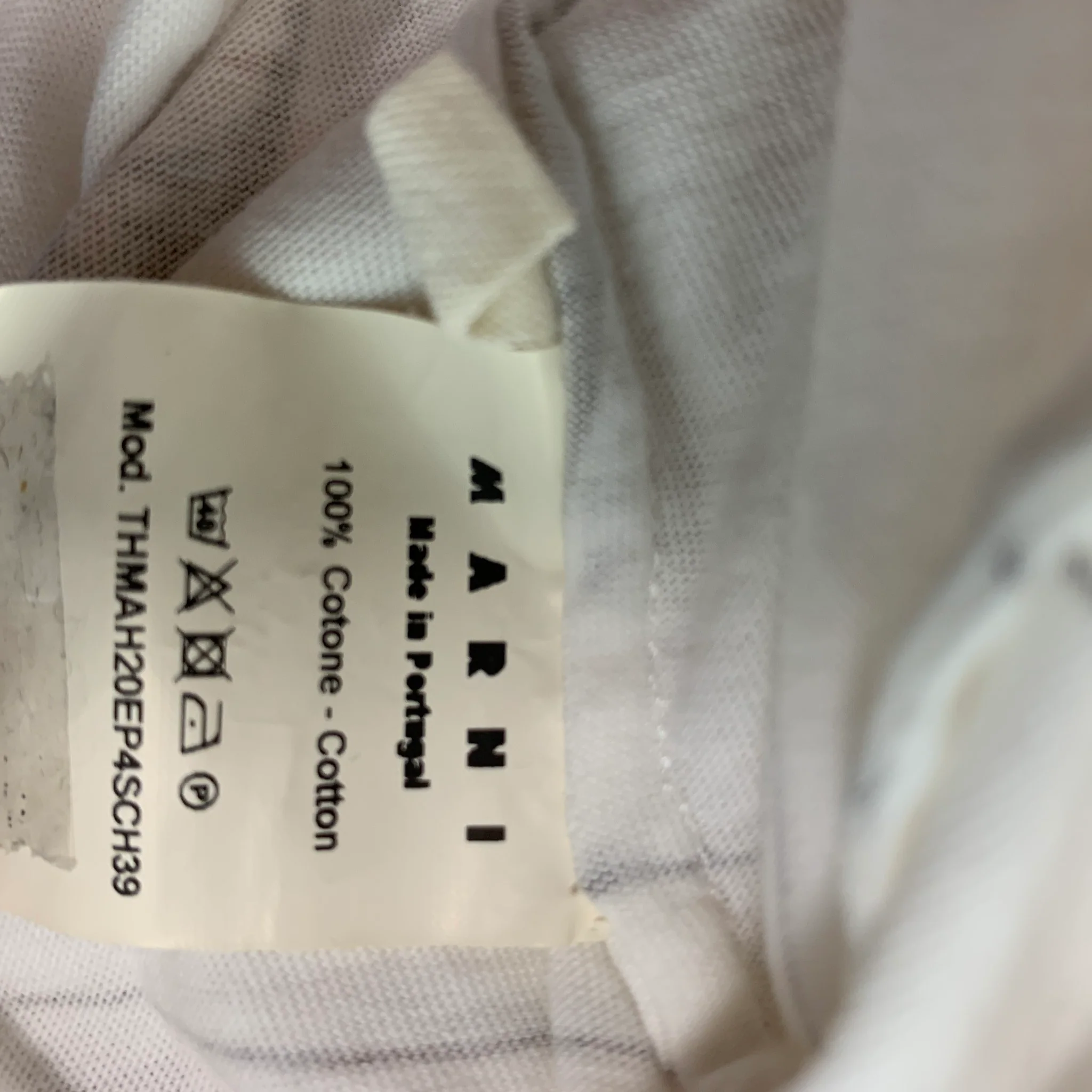 MARNI Size 6 White Multicolour Cotton Short Sleeve T-Shirt - Image 8