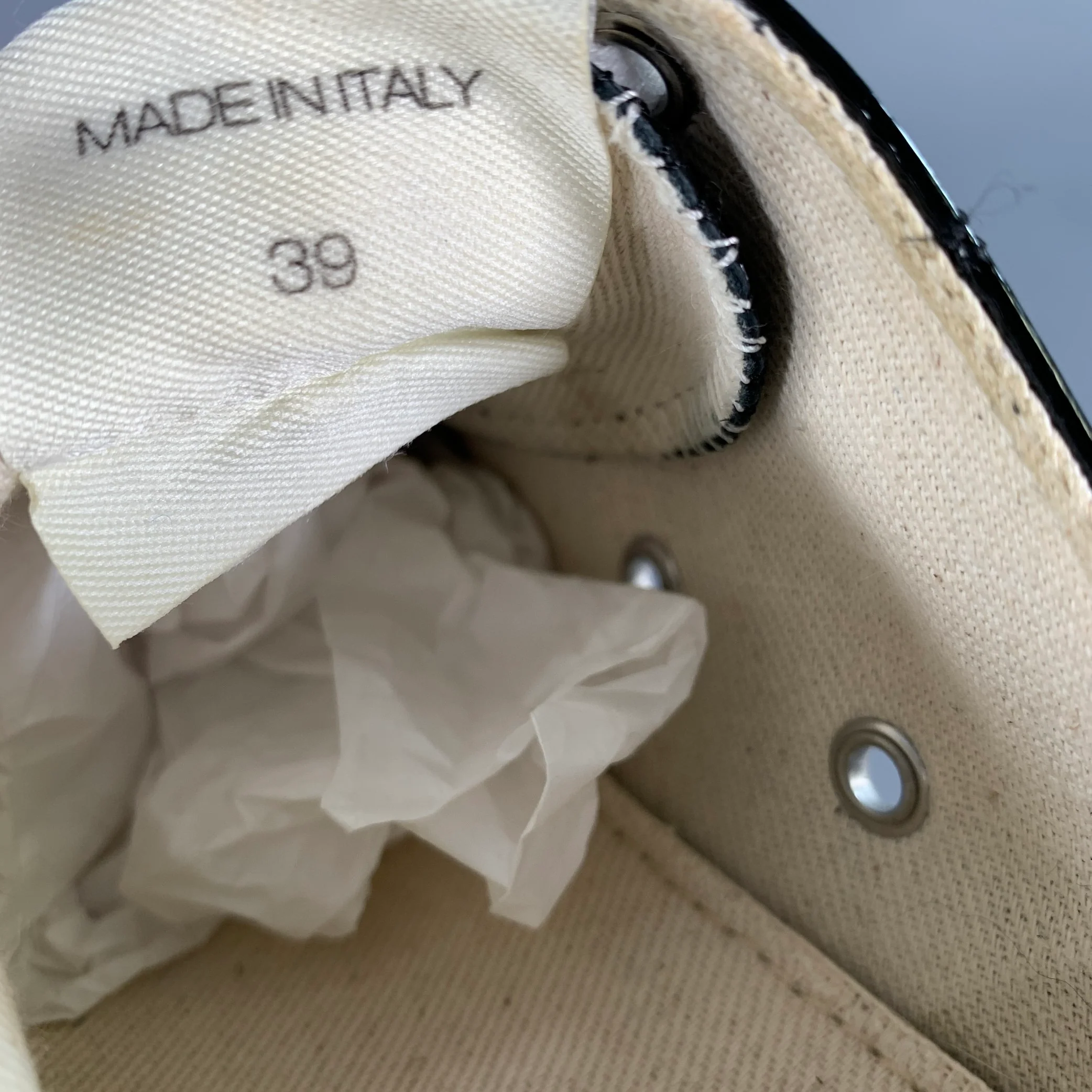 MARNI Size 9 Black White Leather Calf Sneakers - Image 7
