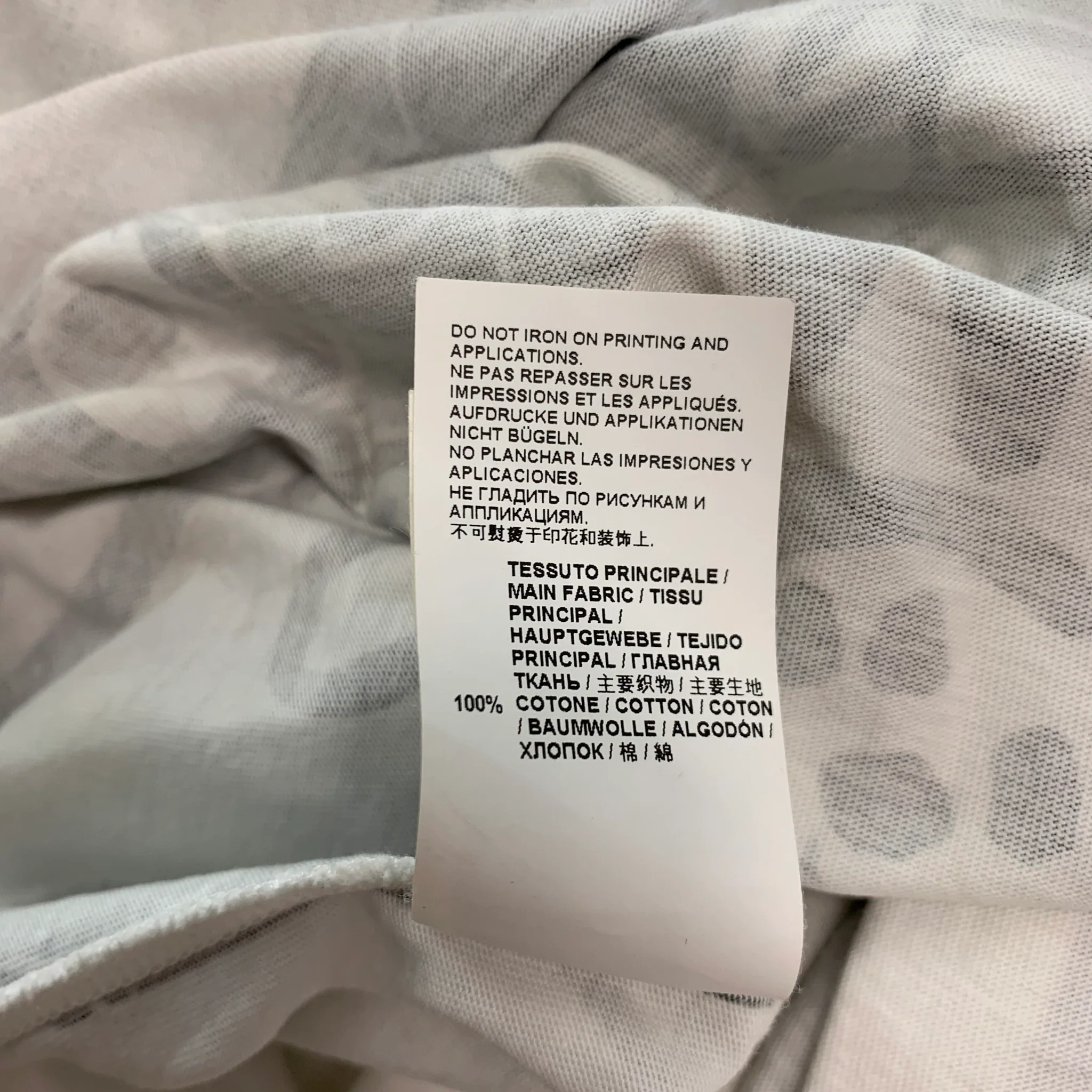 MARNI Size L White Black Graphic Cotton Crew-Neck T-shirt - Image 8