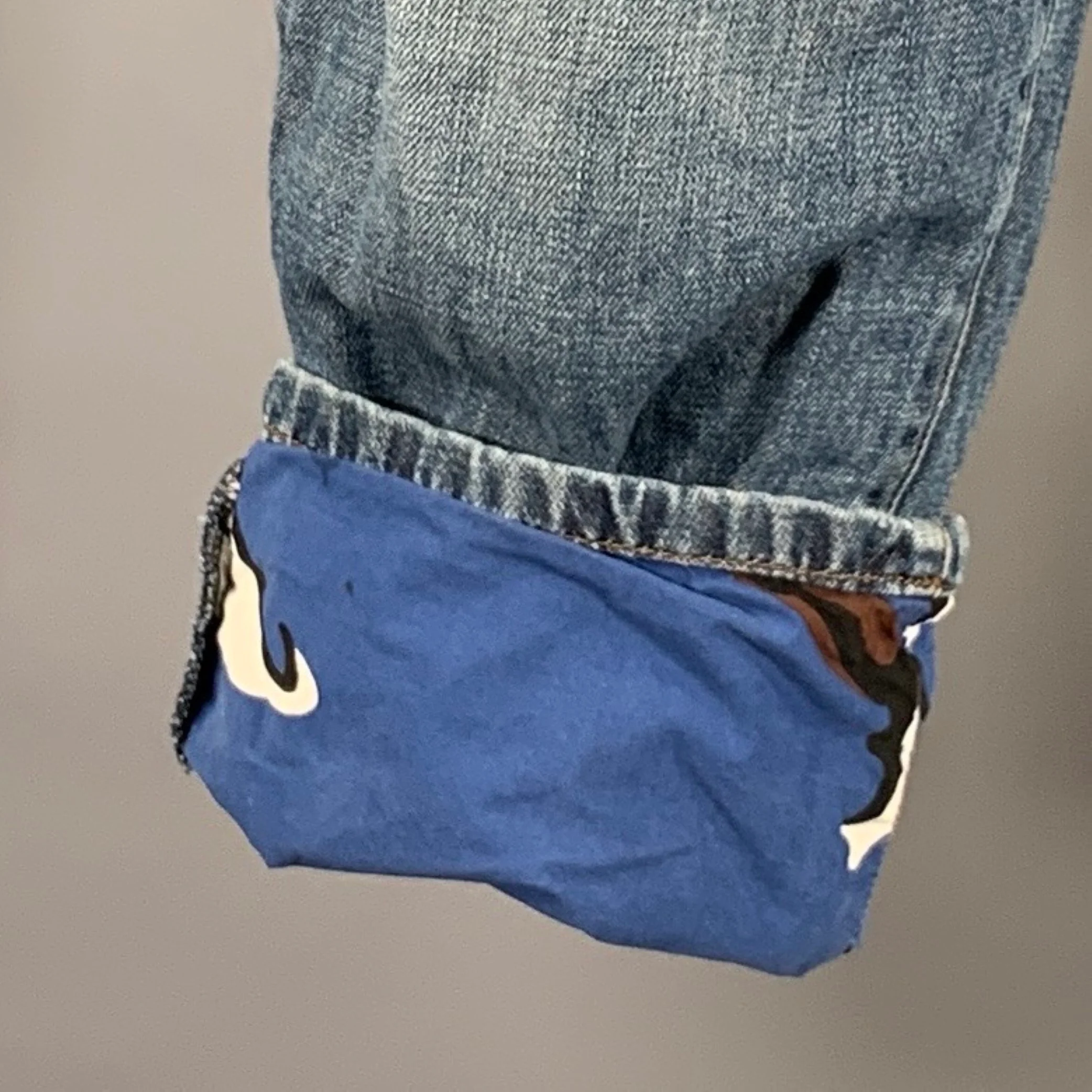 MARNI Size M Blue Brown Cotton Linen Casual Pants - Image 2