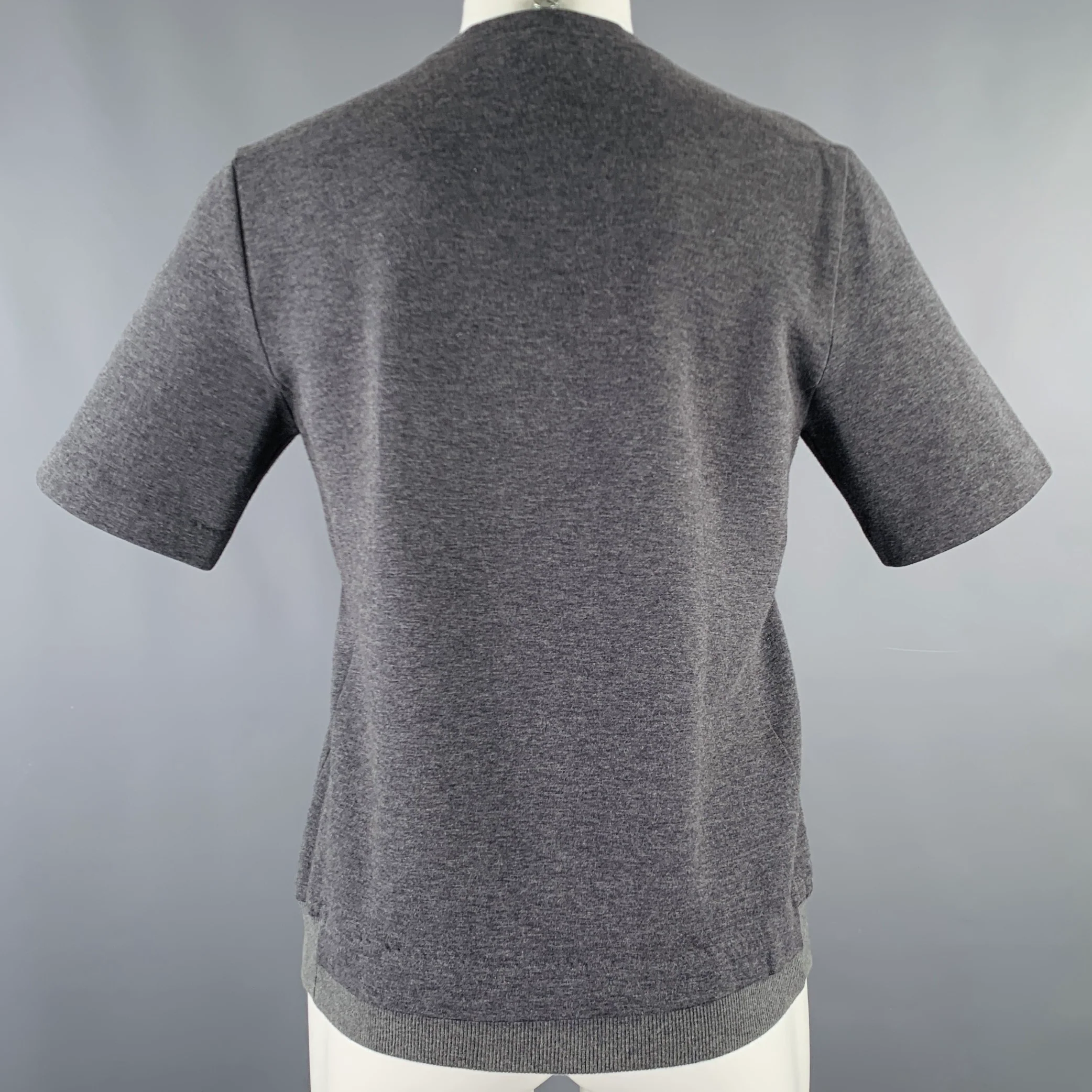 MARNI Size S Grey Cotton Nylon Short Sleeve T-shirt - Image 3