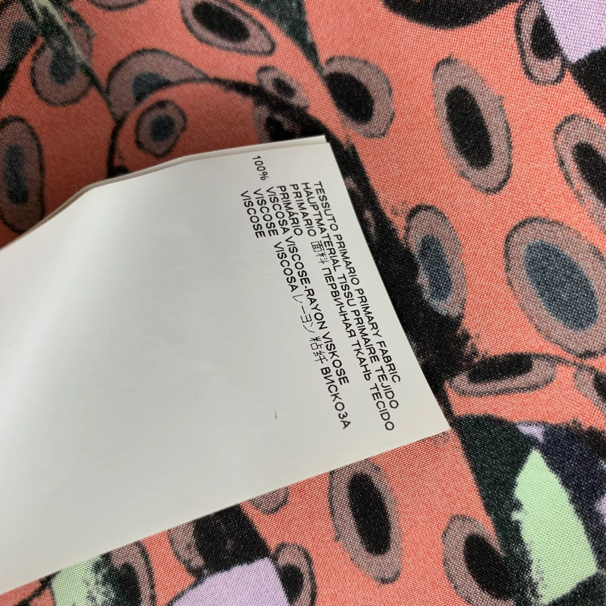MARNI x BRUNO B BONETTO Size M Orange Black & Blue Print Viscose Camp Short Sleeve Shirt - Image 5